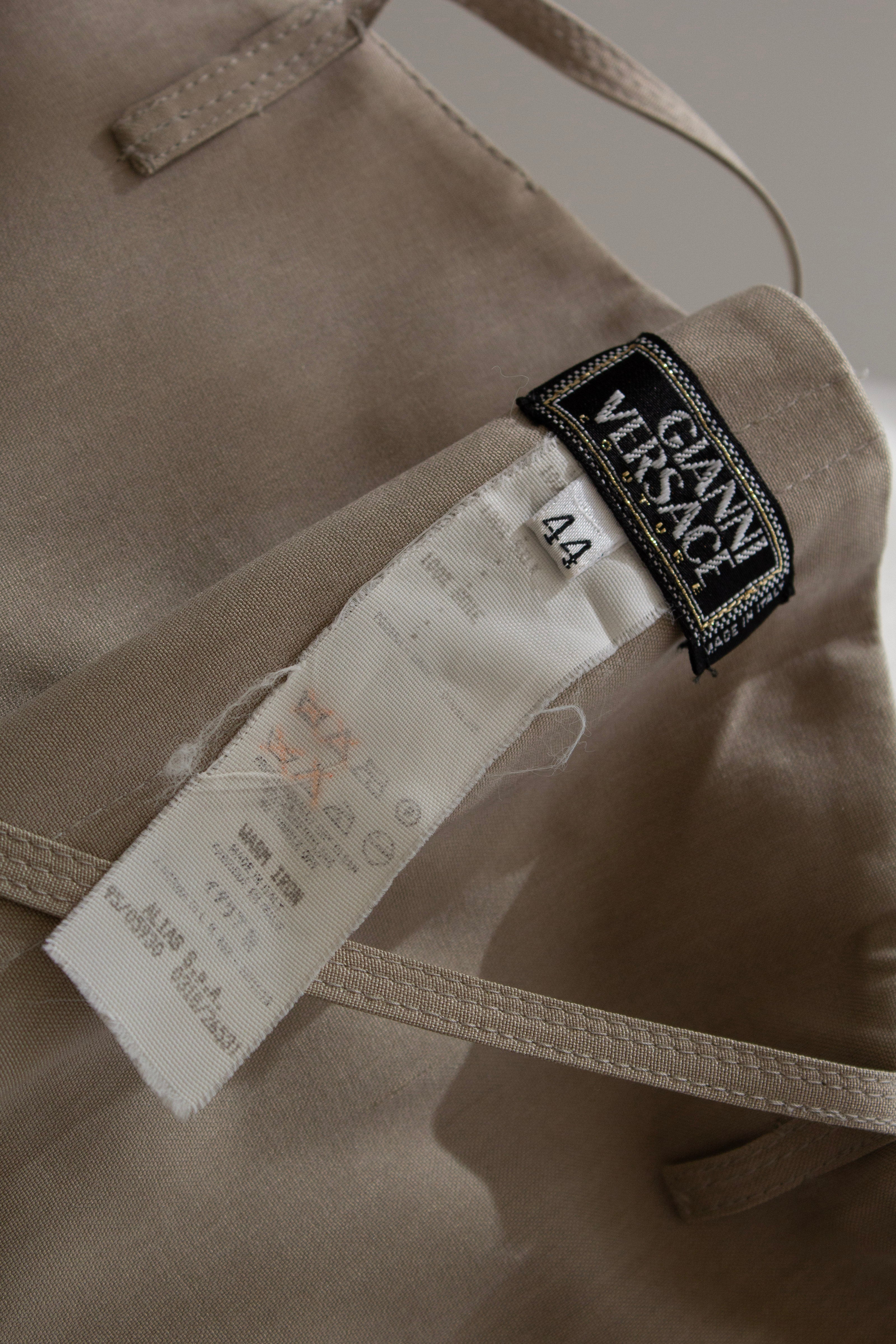 Gianni Versace Couture S/S 1995 Runway Beige Sculpted Corset Top