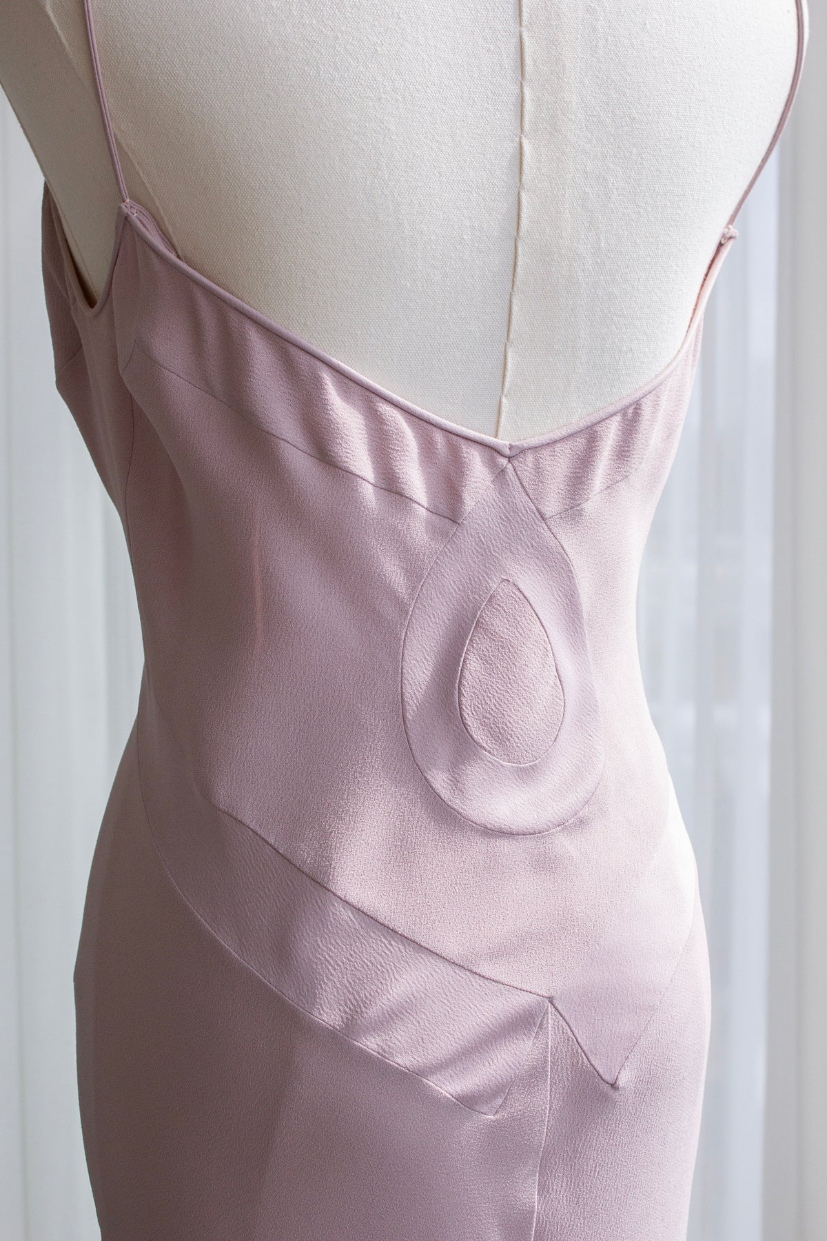 John Galliano Spring/Summer 1995 “Misia Diva” Pale Pink Bias-Cut Silk Gown