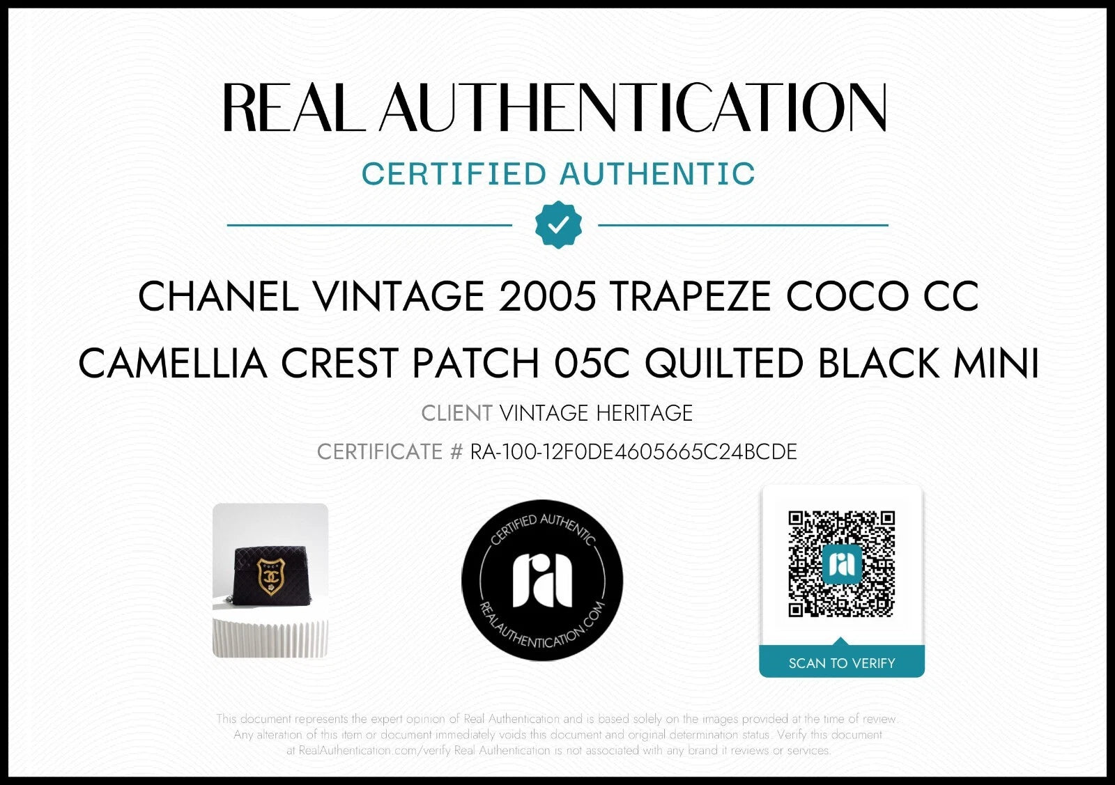 Chanel Cruise 2005 Trapeze Quilted Black Coco CC Camellia Crest 05C Mini Bag