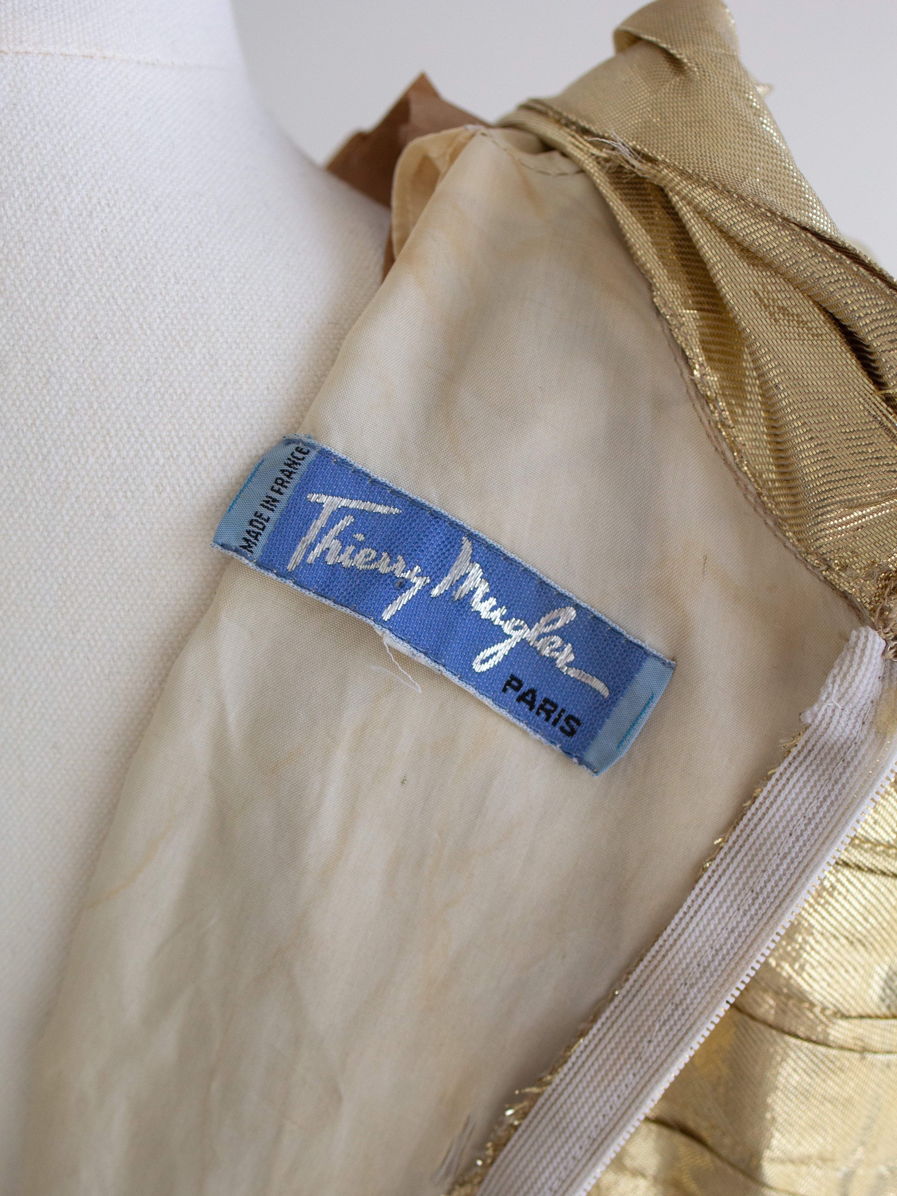 Thierry Mugler F/W 1984 Vintage Golden Angel Starburst Lame Gown