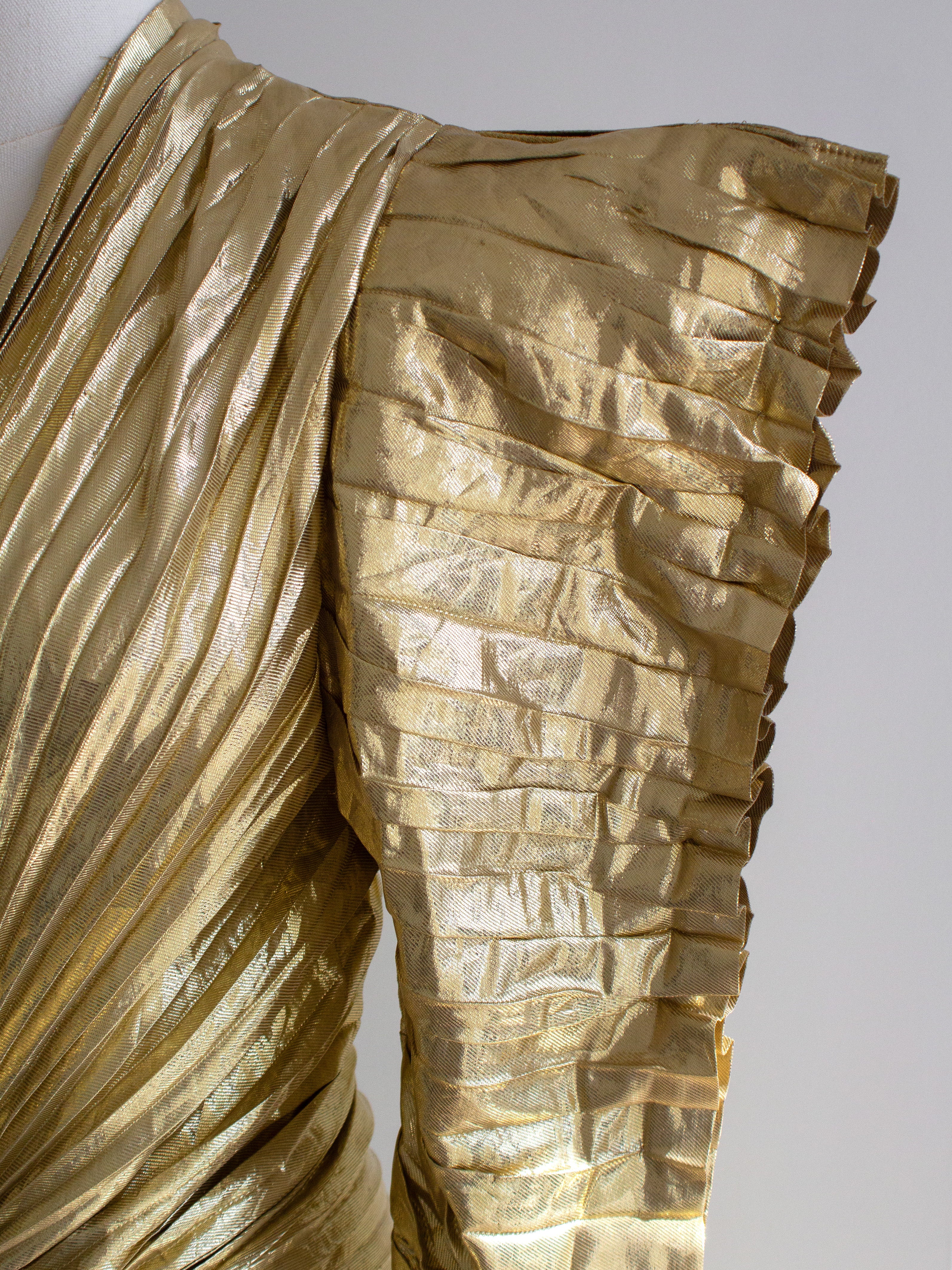 Thierry Mugler F/W 1984 Vintage Golden Angel Starburst Lame Gown