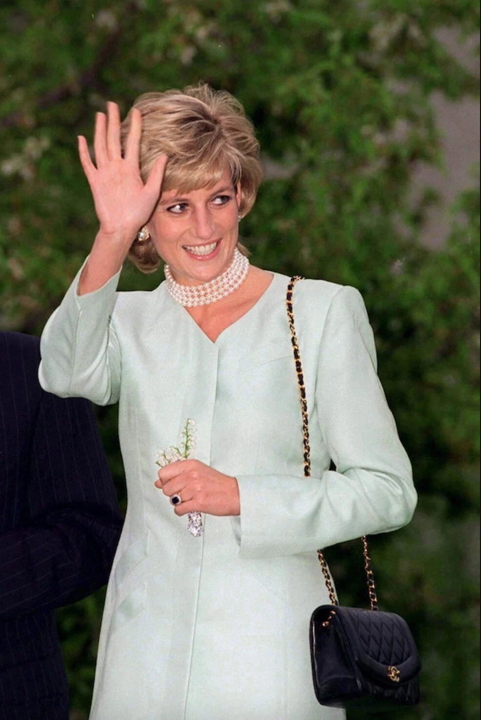 Chanel Vintage Diana Medium Black Lambskin 24K Gold Flap Bag