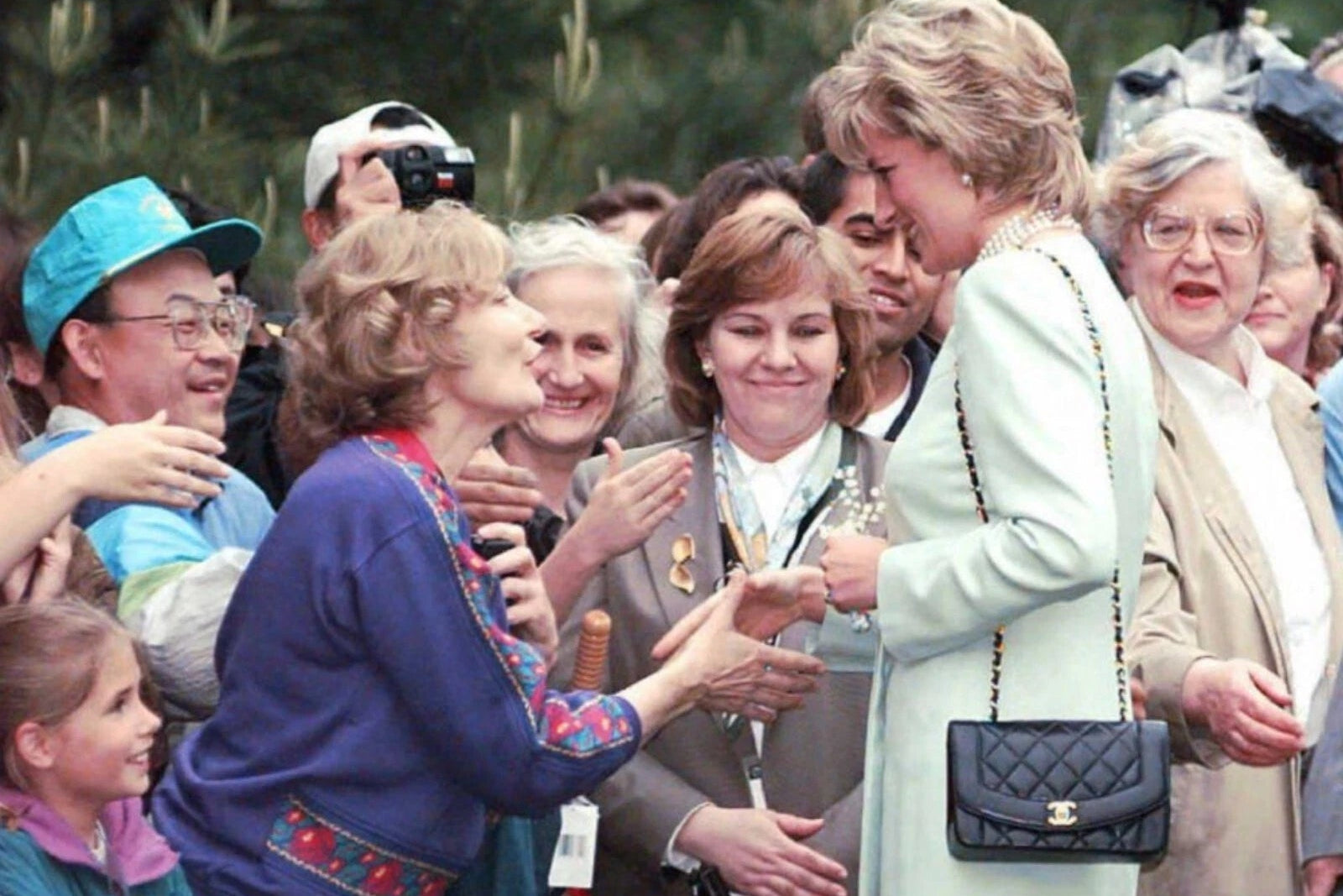 Chanel Vintage Diana Medium Black Lambskin 24K Gold Flap Bag