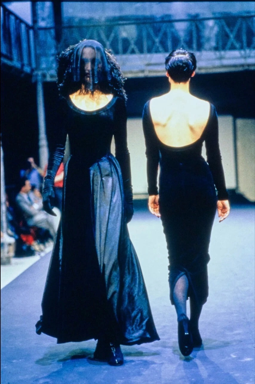 Alaïa Vintage Fall/Winter 1988 Black Velvet Bodysuit