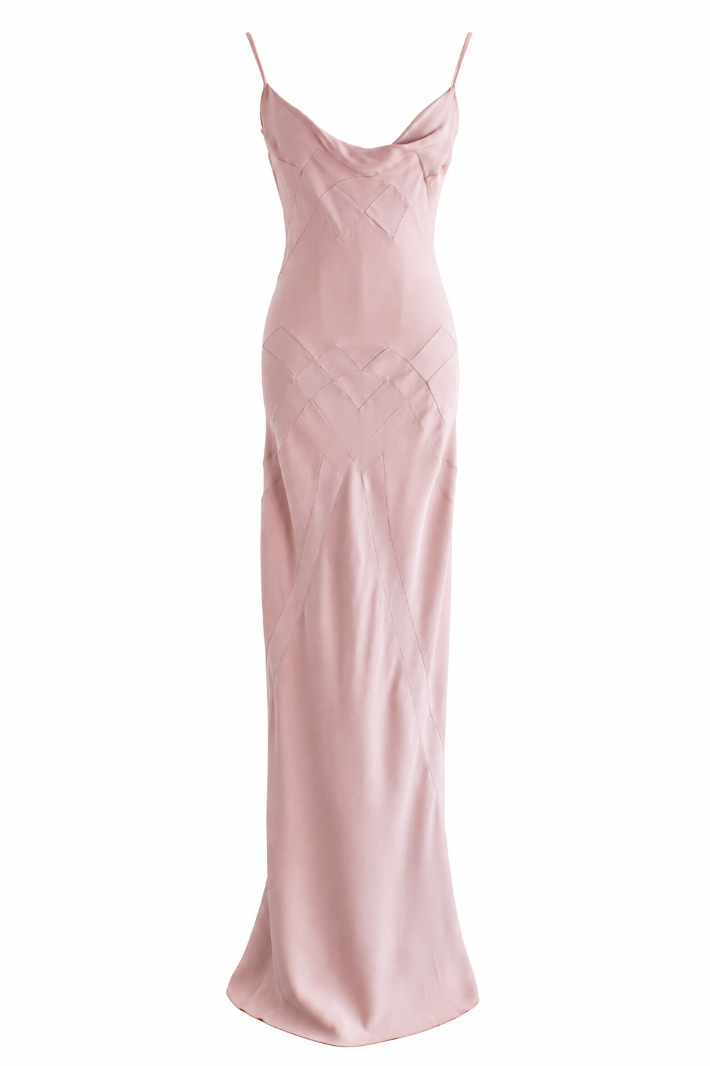 John Galliano Spring/Summer 1995 “Misia Diva” Pale Pink Bias-Cut Silk Gown