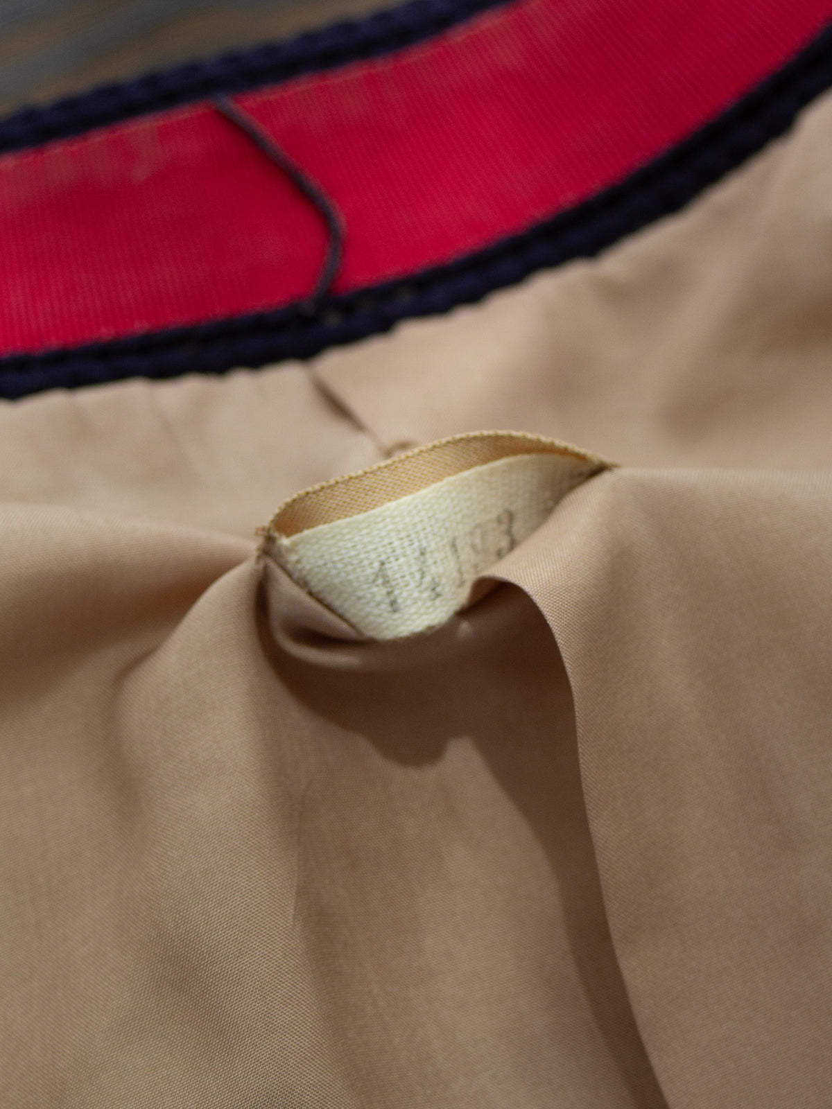 Chanel Haute Couture 1961 Coco Beige Red Blue Tweed Jacket Skirt Suit