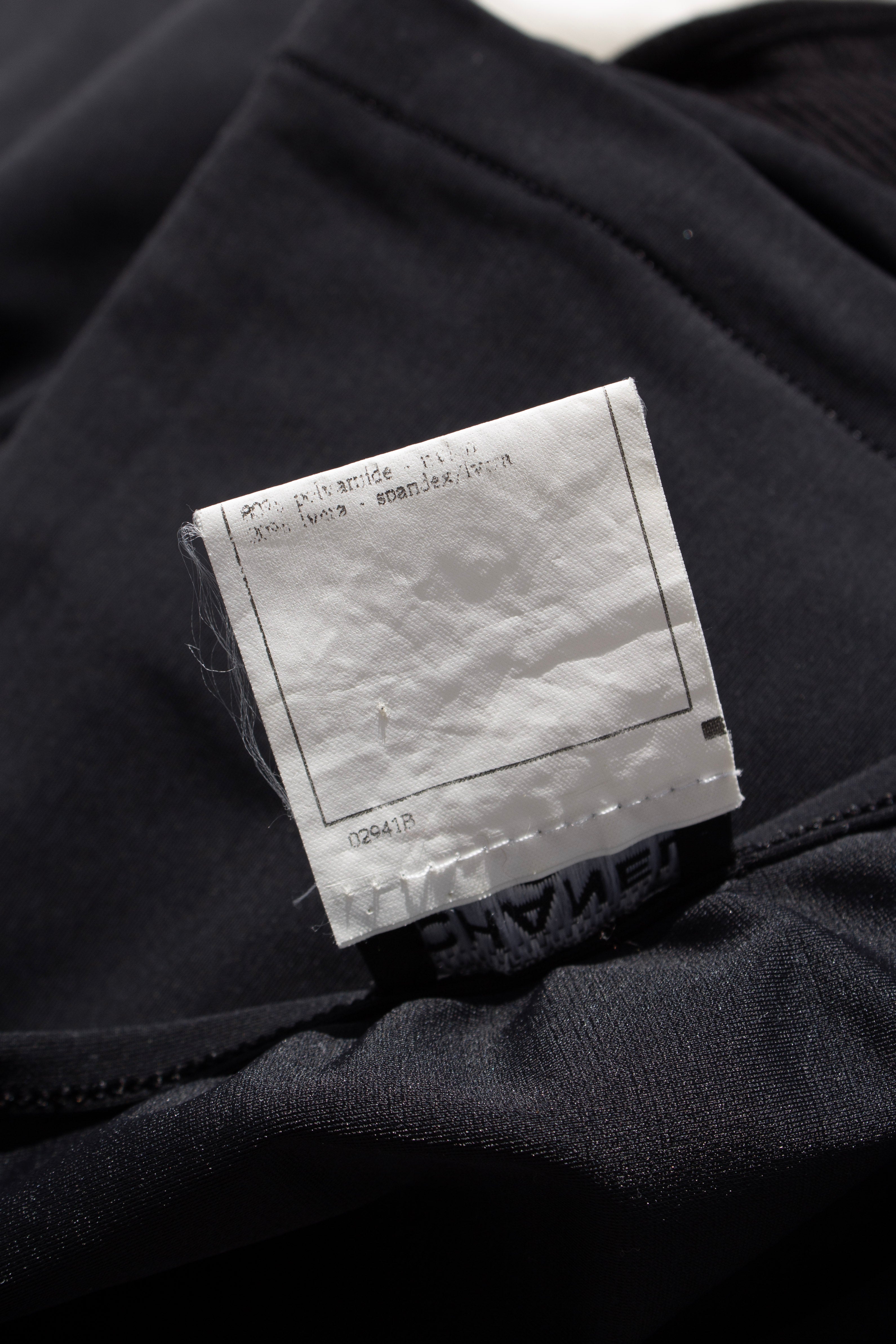 Chanel Vintage Spring 1995 “95P” Black & White CC Logo Crop Top