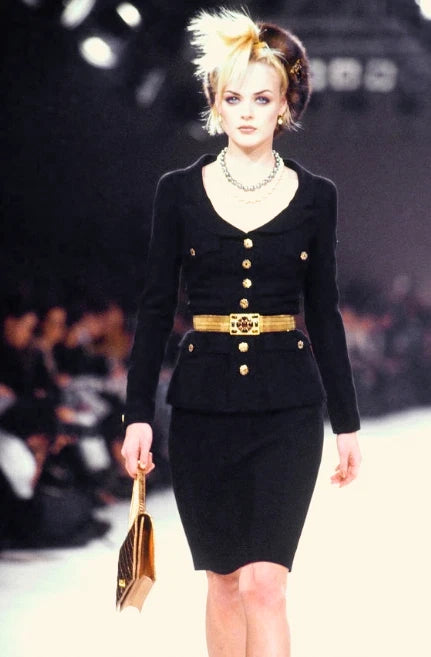 Chanel Vintage F/W 1996 Black 24K Gripoix Embellished 96A LBJ Jacket