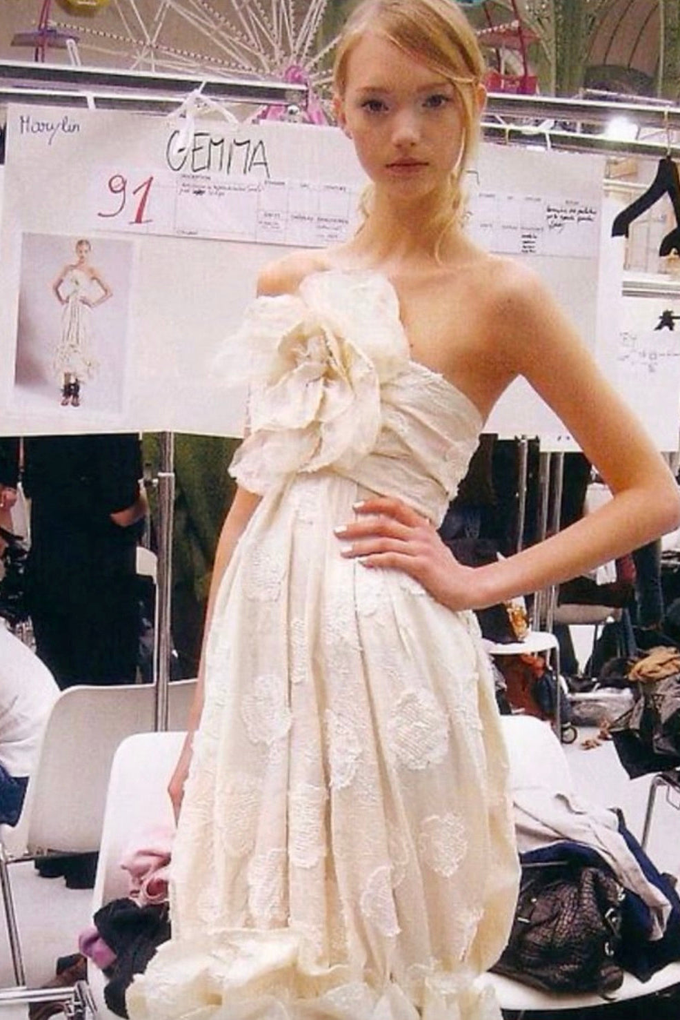 Chanel S/S 2006 Bride Camellia Ivory White 06P Evening Wedding Gown