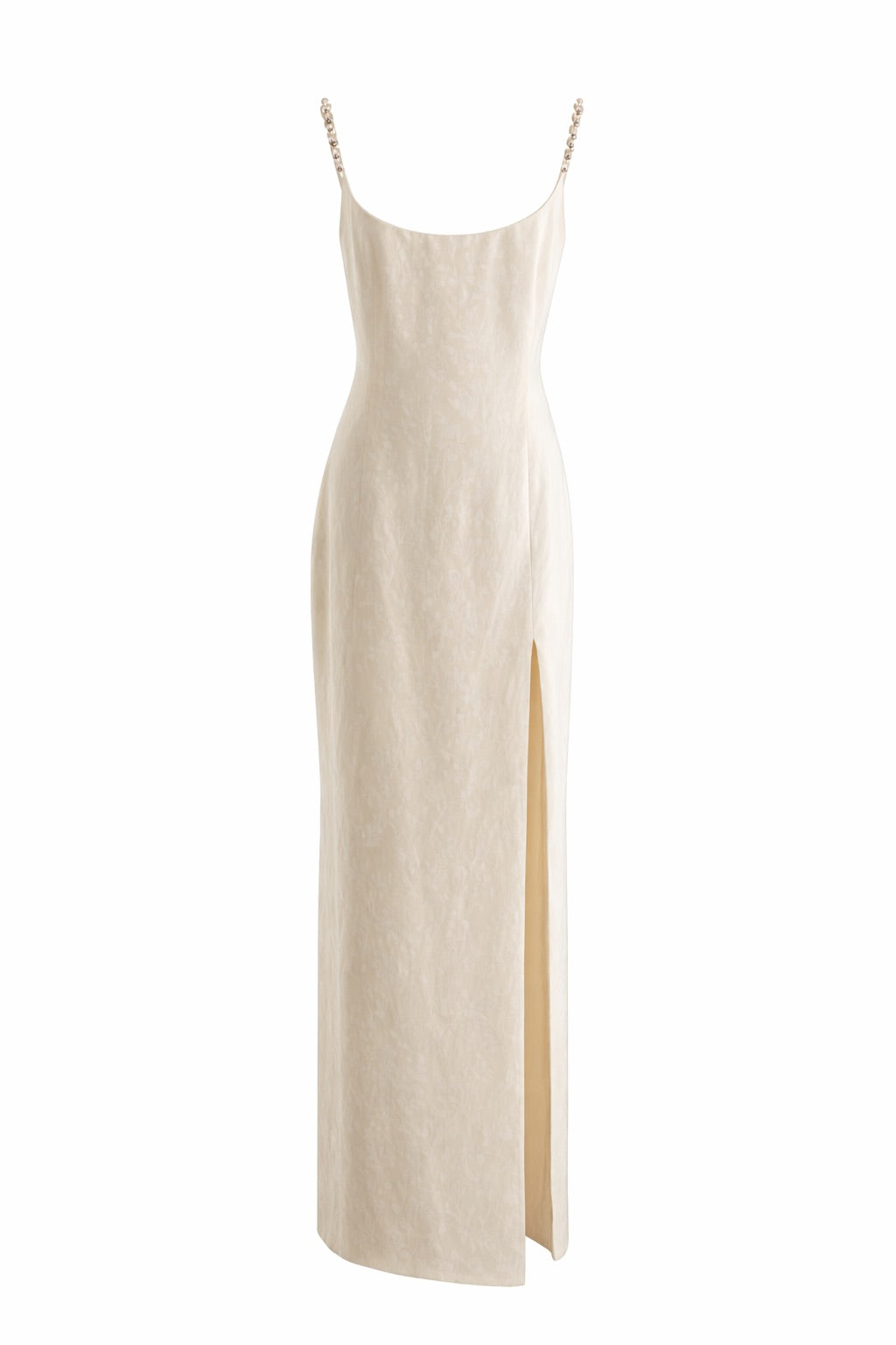 Christian Dior By John Galliano S/S 1998 In A Boudoir Mood White Pearl Jacquard Gown