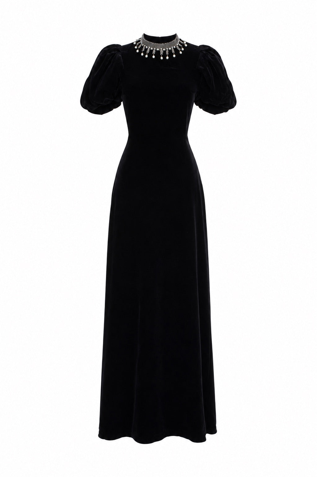 Christian Dior Cruise 2025 Scotland Embellished-Collar Velvet Gown