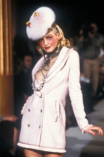 Christian Dior by John Galliano F/W 1997 Pin Up Pink Fringe Jacket Dress
