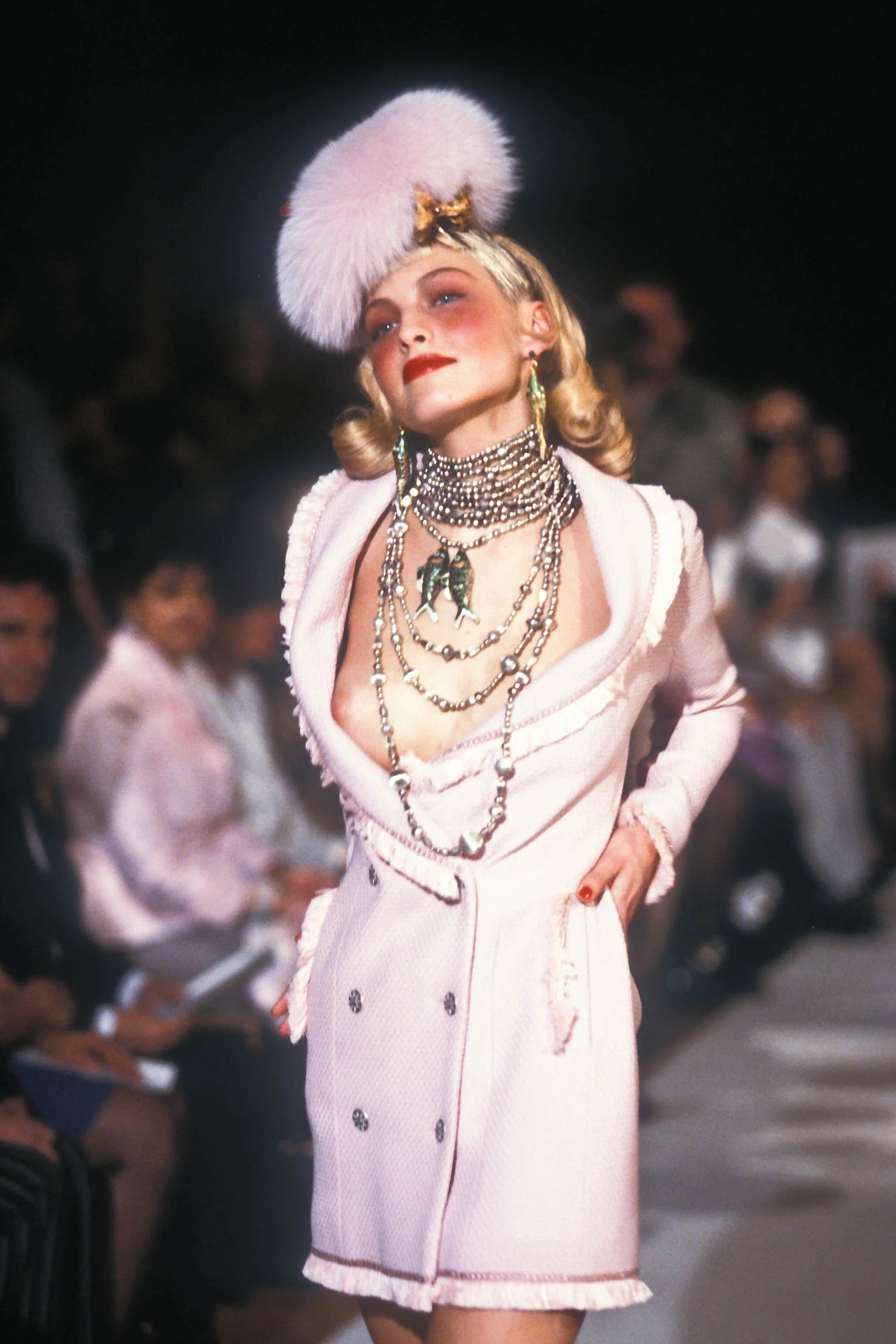Christian Dior by John Galliano F/W 1997 Pin Up Pink Fringe Jacket Dress