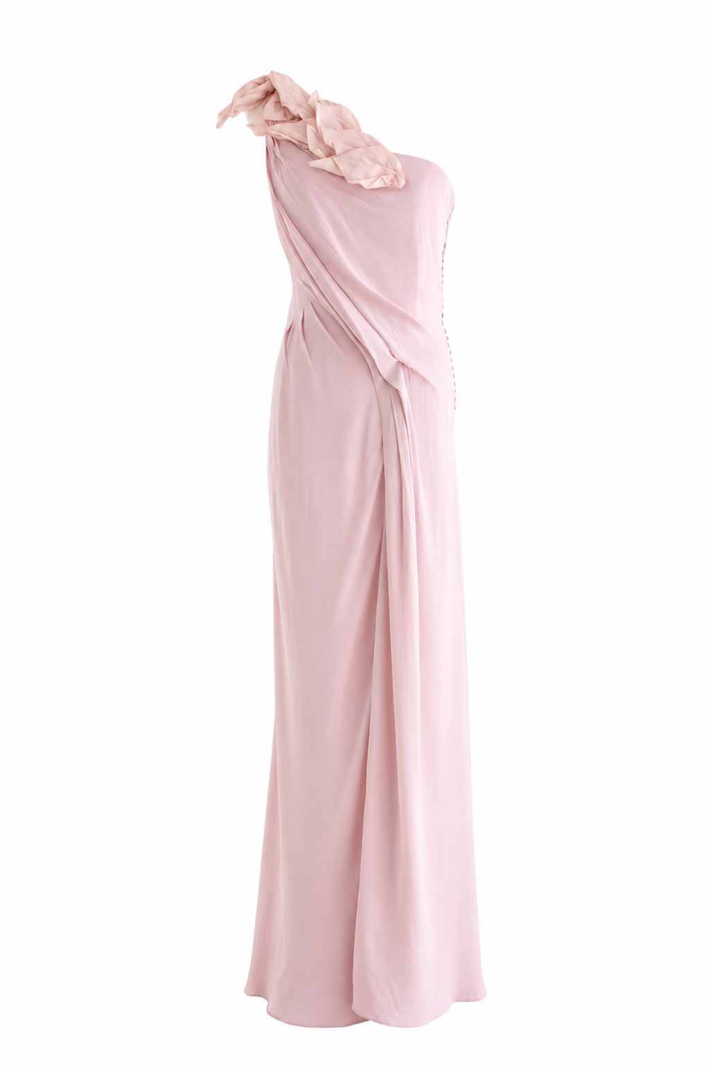 Christian Dior by John Galliano S/S 2008 Pink Petal Organza Draped Gown
