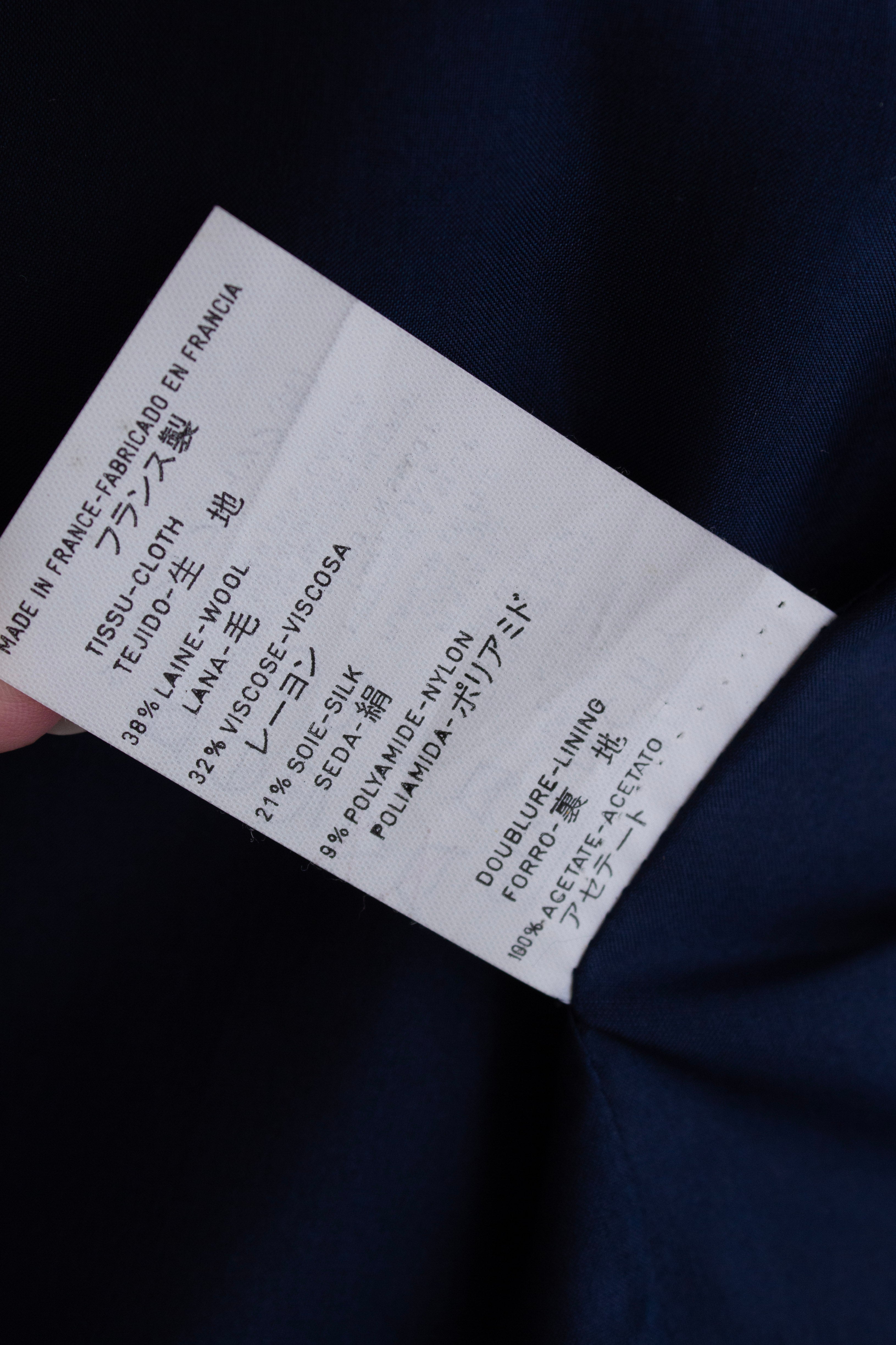 Givenchy Couture by John Galliano S/S 1997 Navy White Dotted Jacket & Skirt Suit