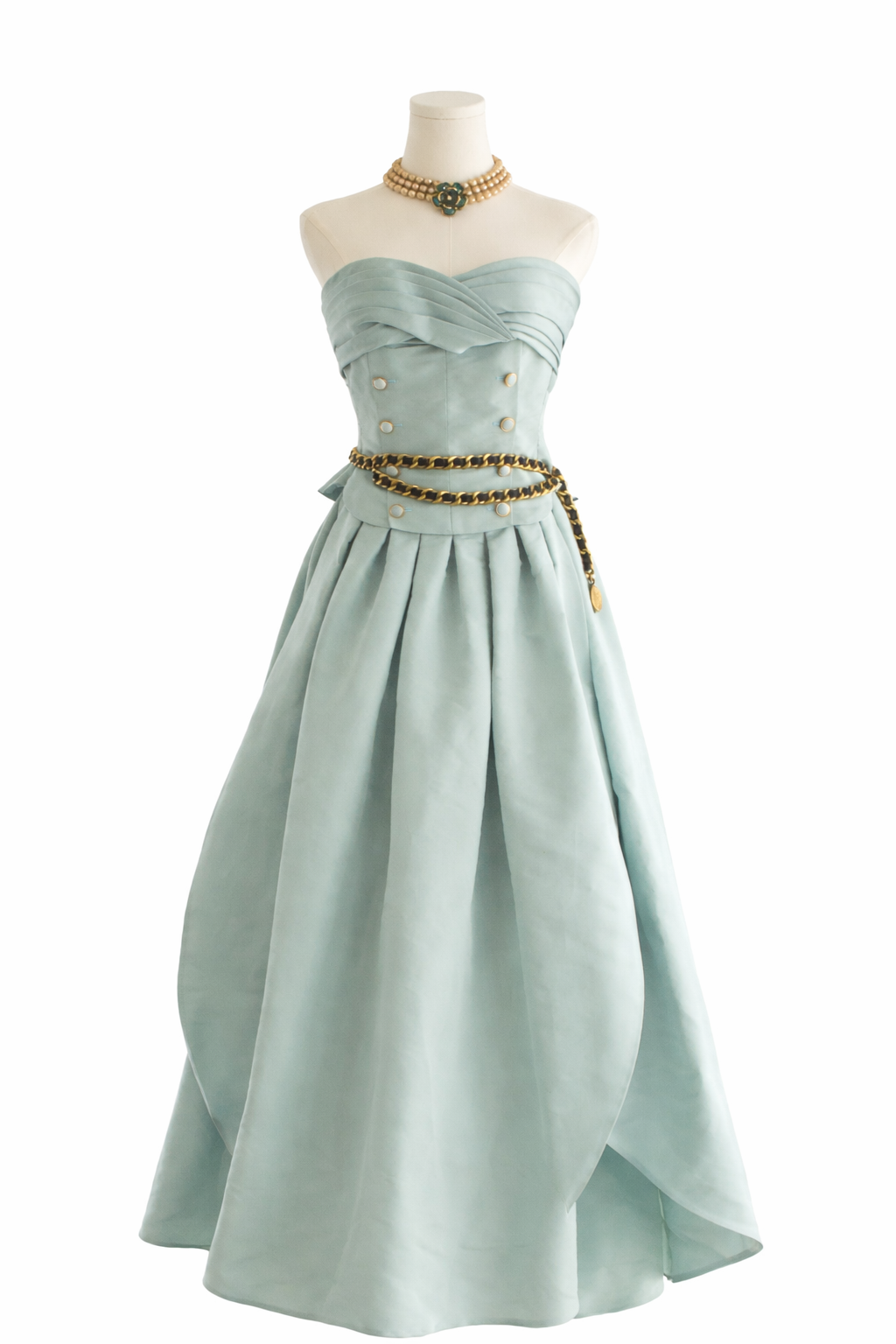 MUSEUM Chanel F/W 1991 Hip-Hop Baby Blue Silk Taffeta Ballgown
