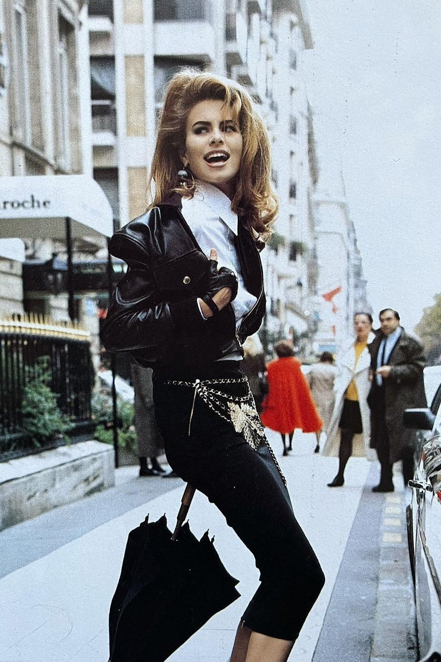 Chanel Spring/Summer 1992 Brown Lambskin Leather Bomber Jacket