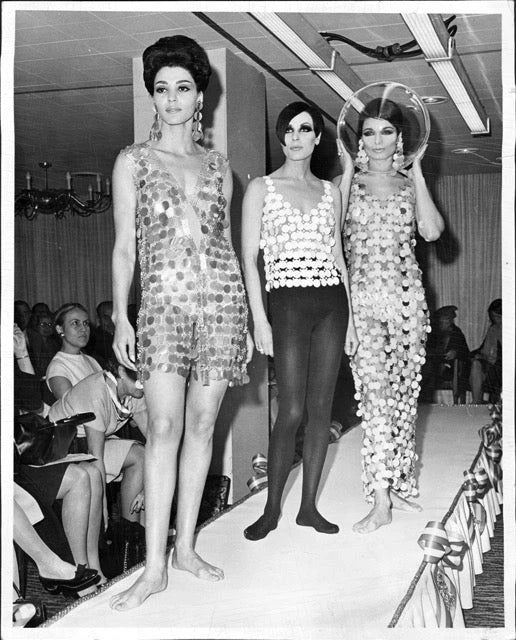 Paco Rabanne Vintage 1996 Gold Disc Rhodoid DIY Mini Dress Kit