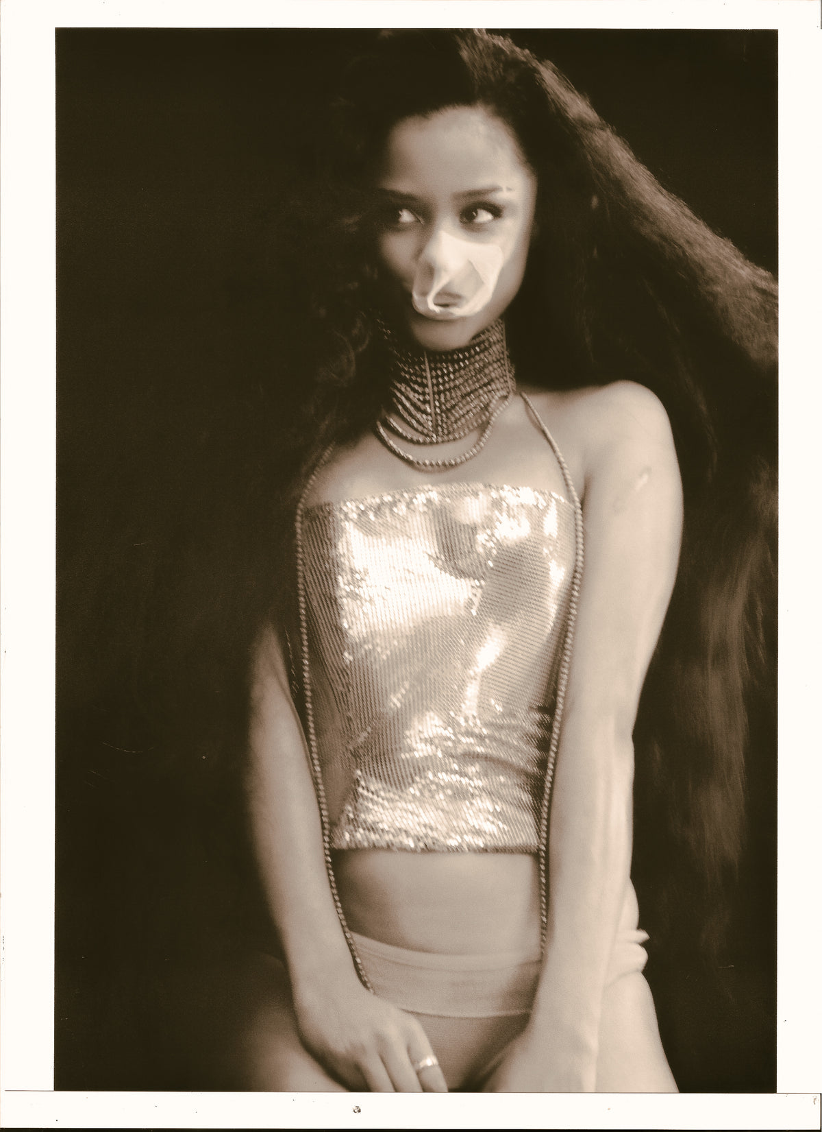 Gianni Versace Couture F/W 1998 Silver Oroton Chainmail Corset