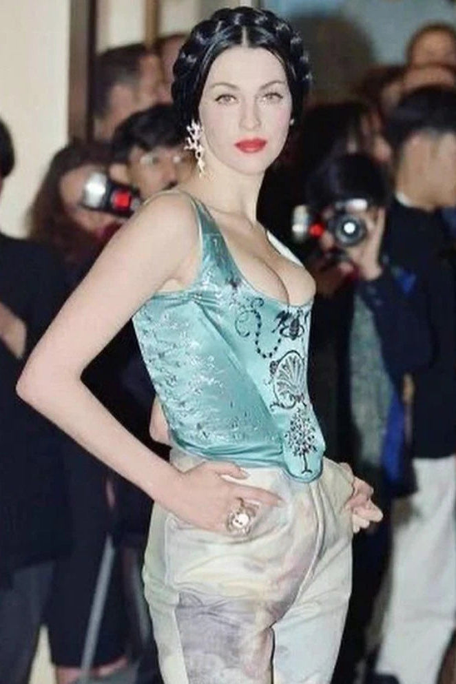 Vivienne Westwood Vintage S/S 1992 Salon Boulle Turquoise Blue Corset Top