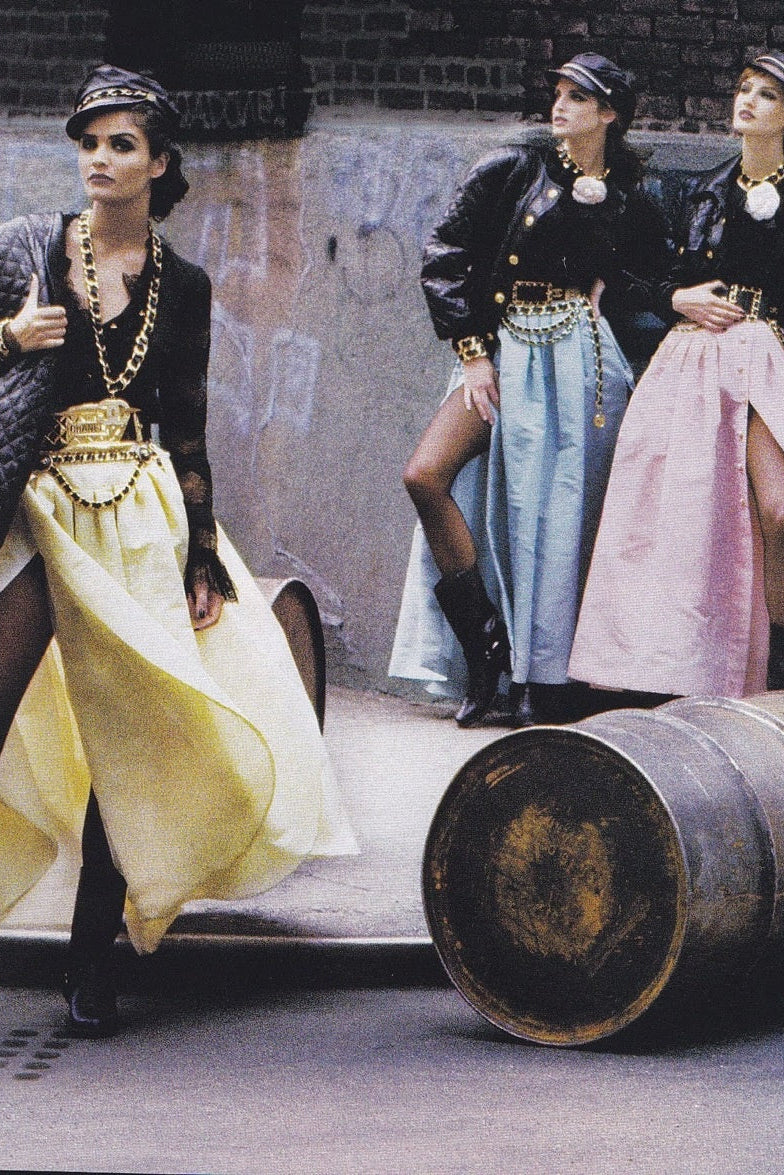 MUSEUM Chanel F/W 1991 Hip-Hop Baby Blue Silk Taffeta Ballgown
