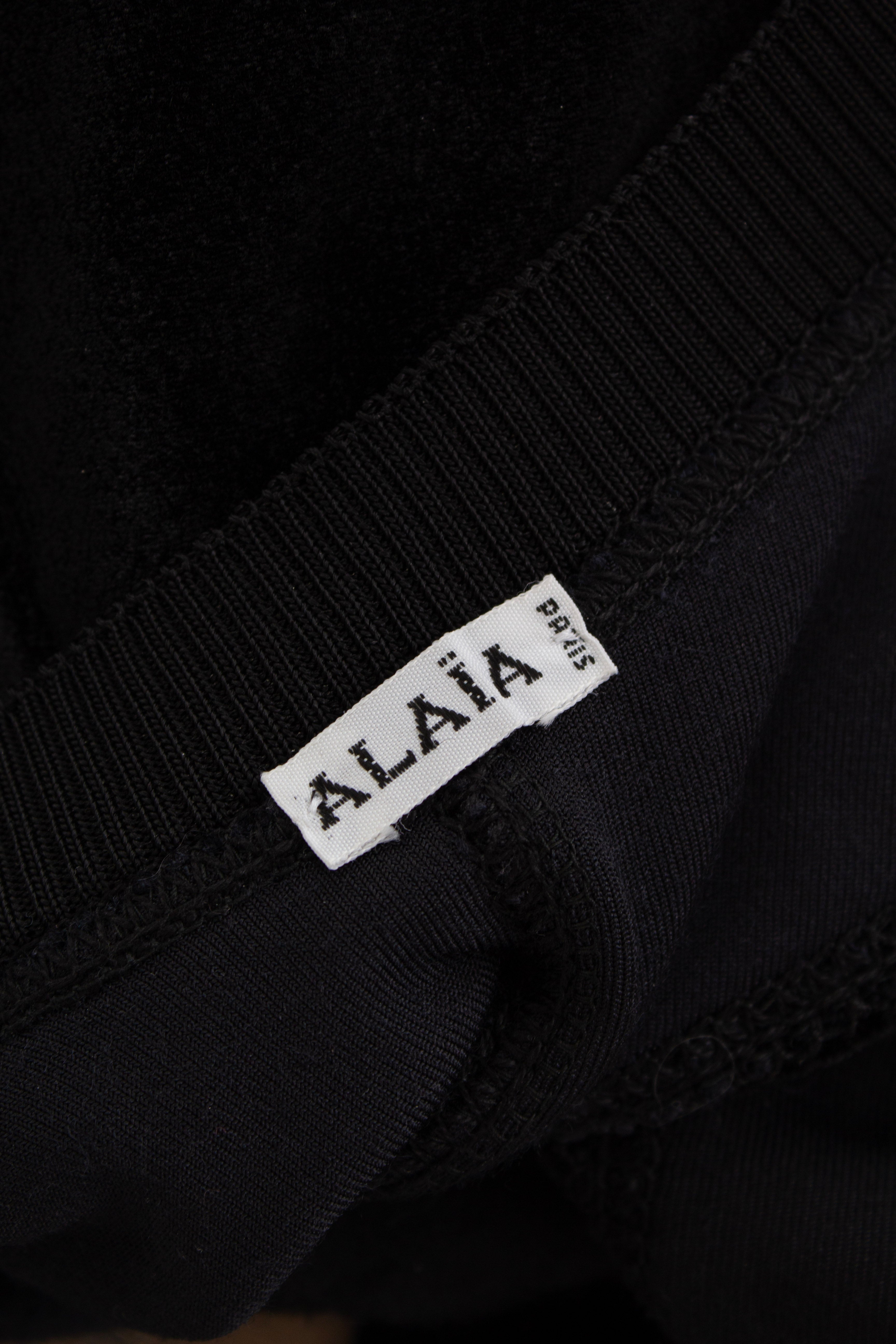 Alaïa Vintage Fall/Winter 1988 Black Velvet Bodysuit