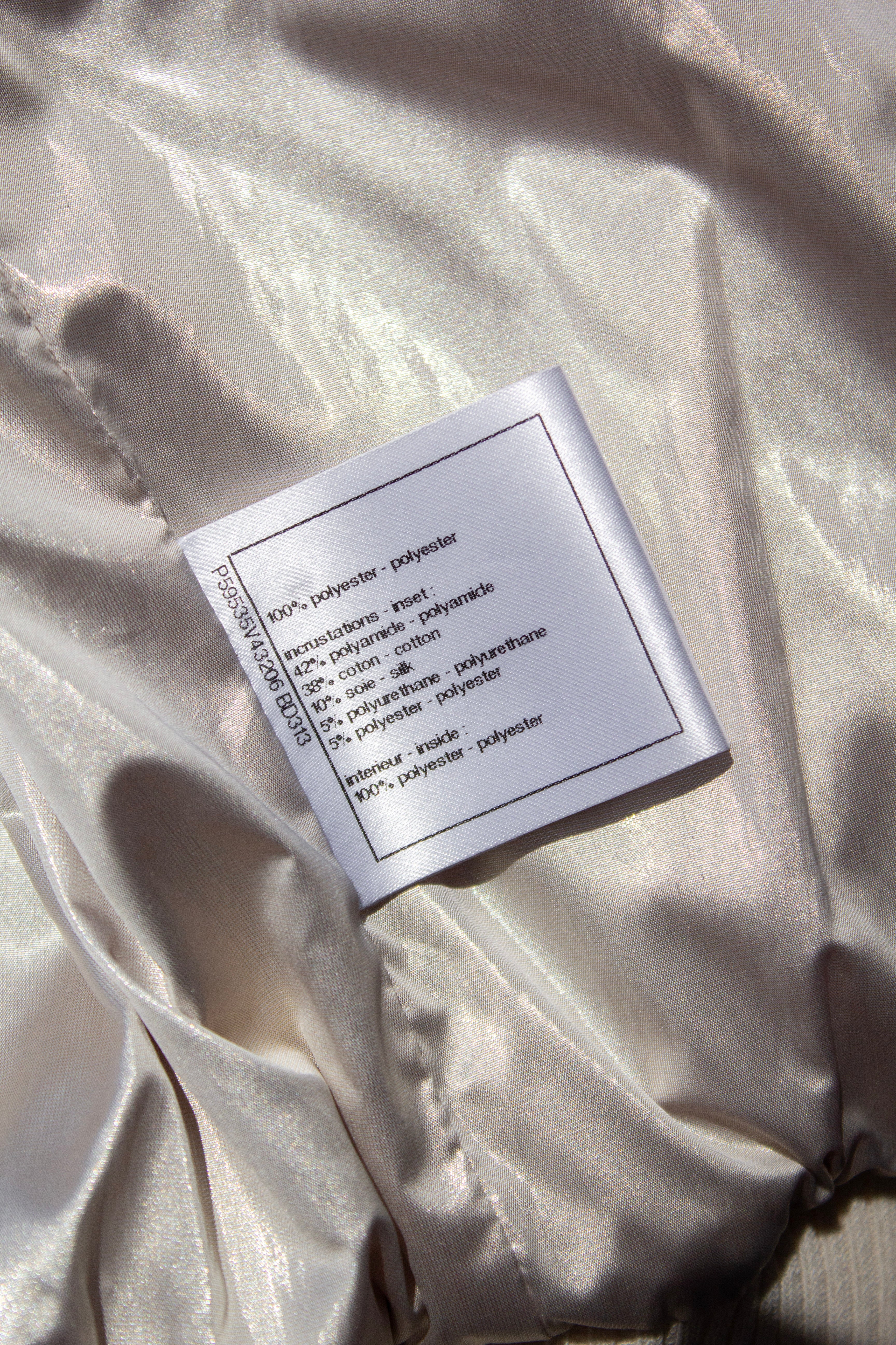 Chanel Coco Neige 2018 Iridescent Gold Camellia 18B Puffer Down Jacket