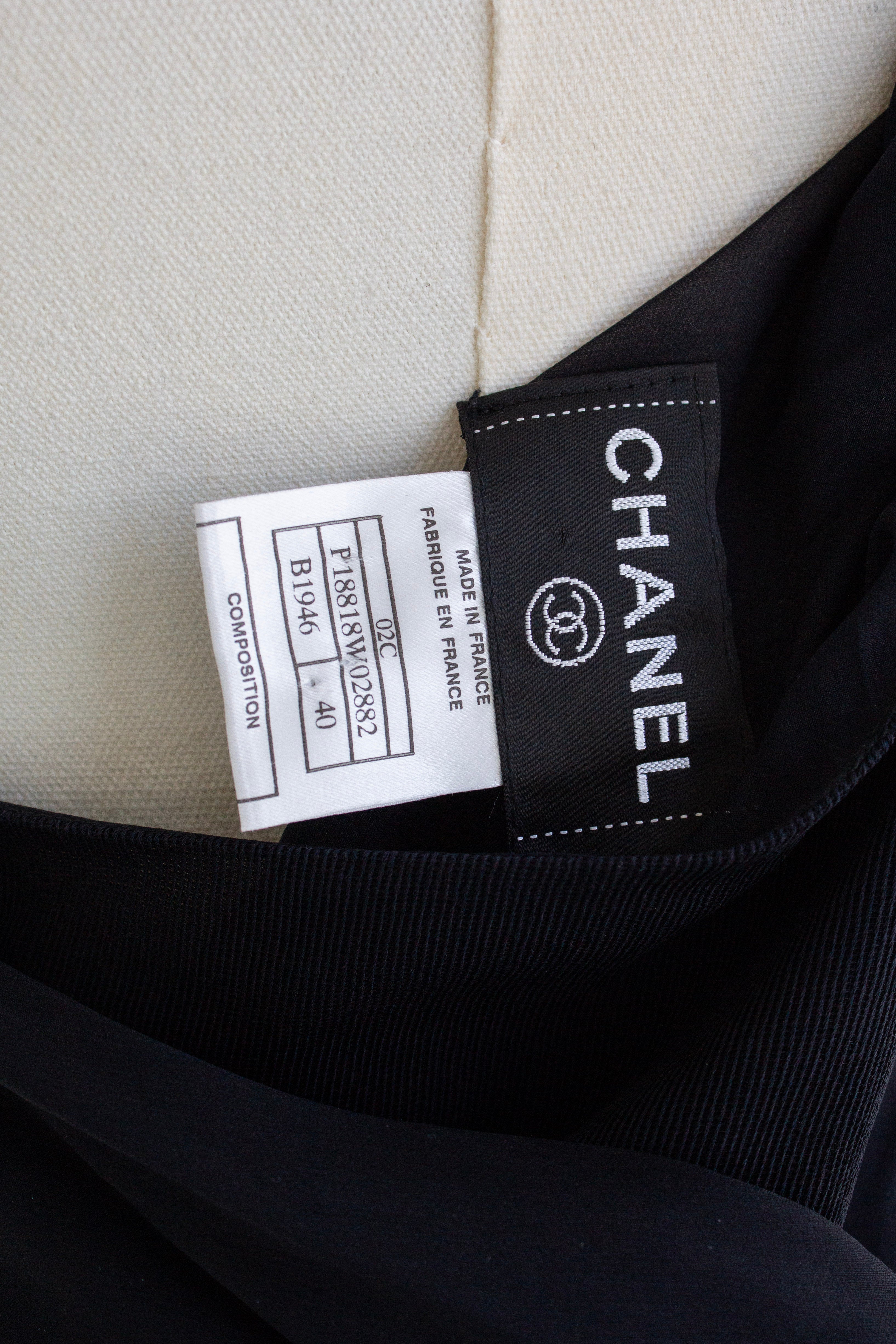 Chanel Cruise 2002 Midnight Blue Jersey & Chiffon Sash 02C Gown