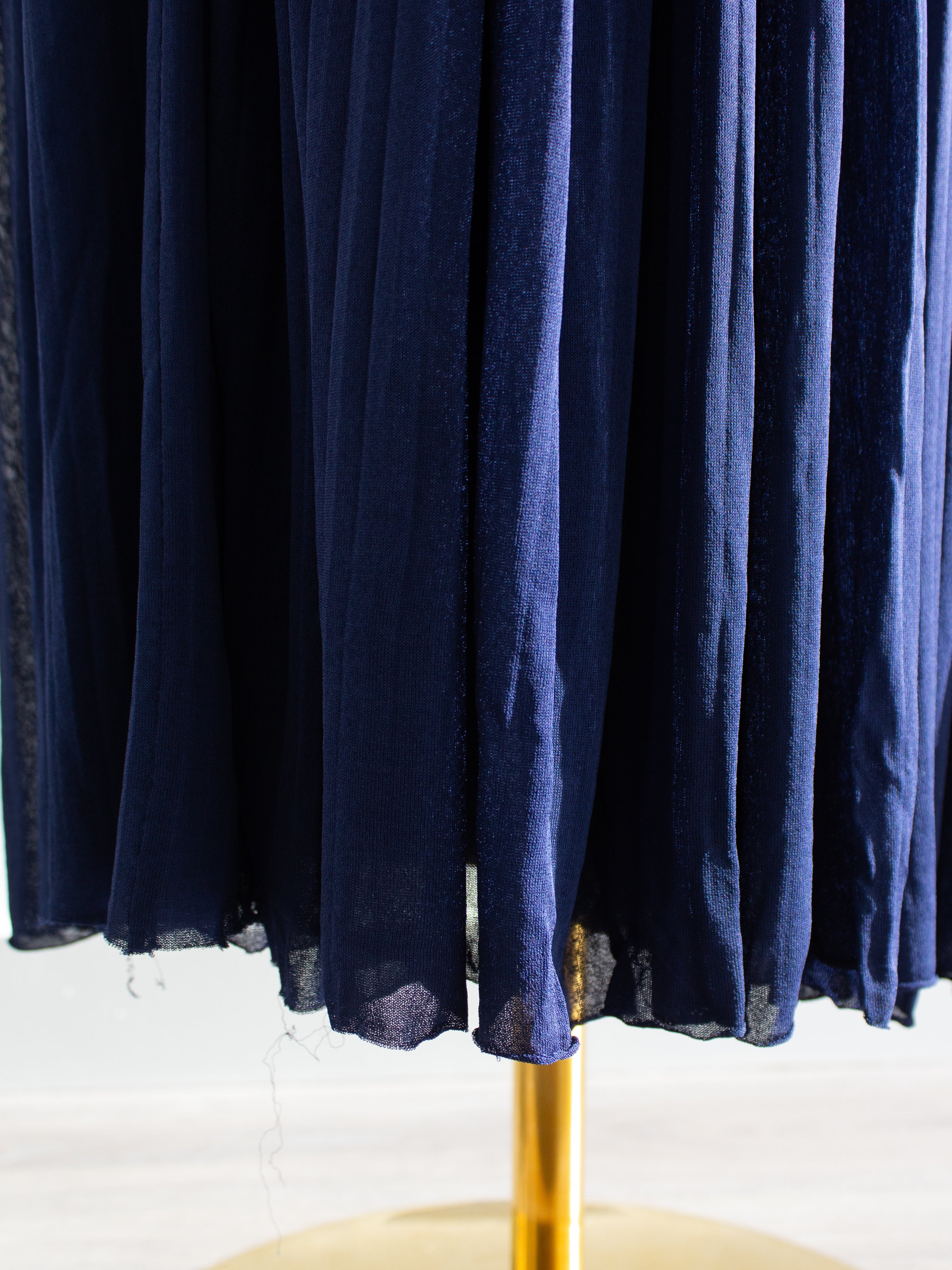 Chanel Cruise 2018 Greece Navy Blue Pleated 18C Palazzo Pants