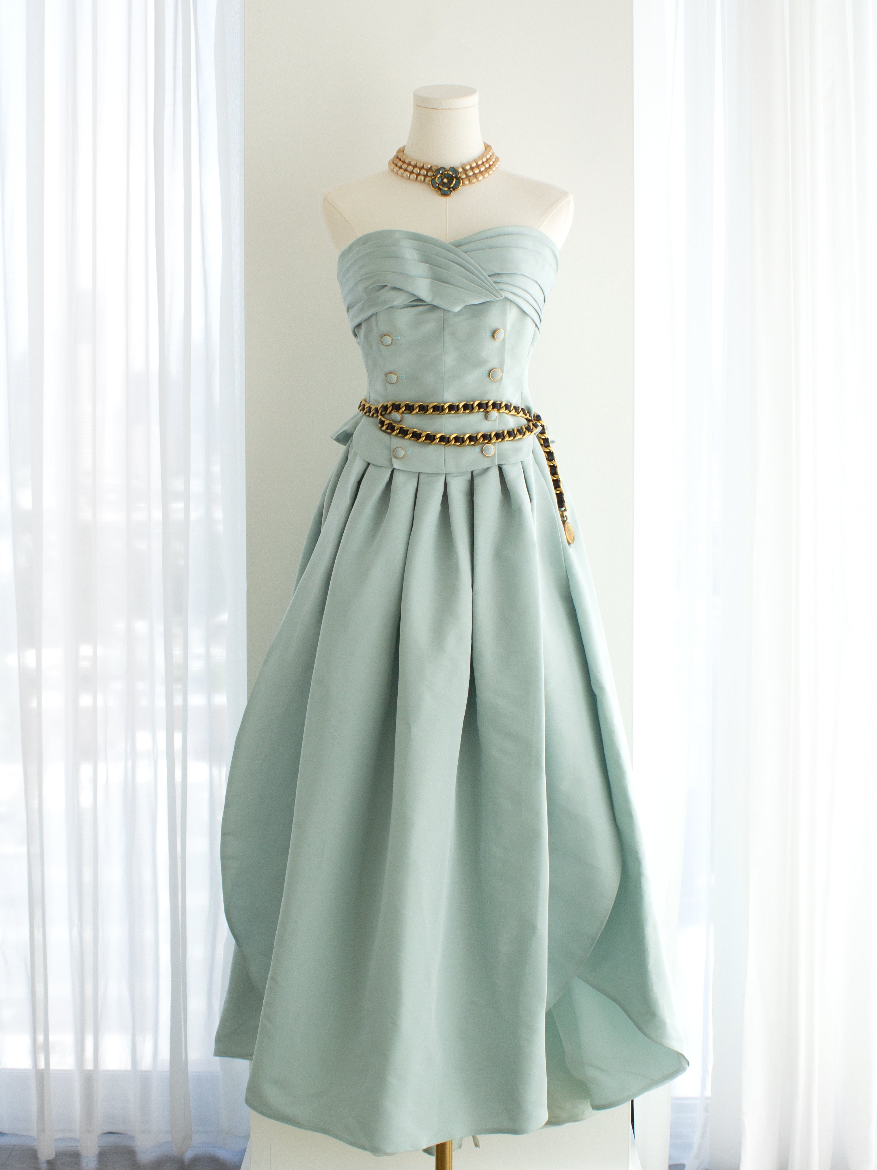 MUSEUM Chanel F/W 1991 Hip-Hop Baby Blue Silk Taffeta Ballgown