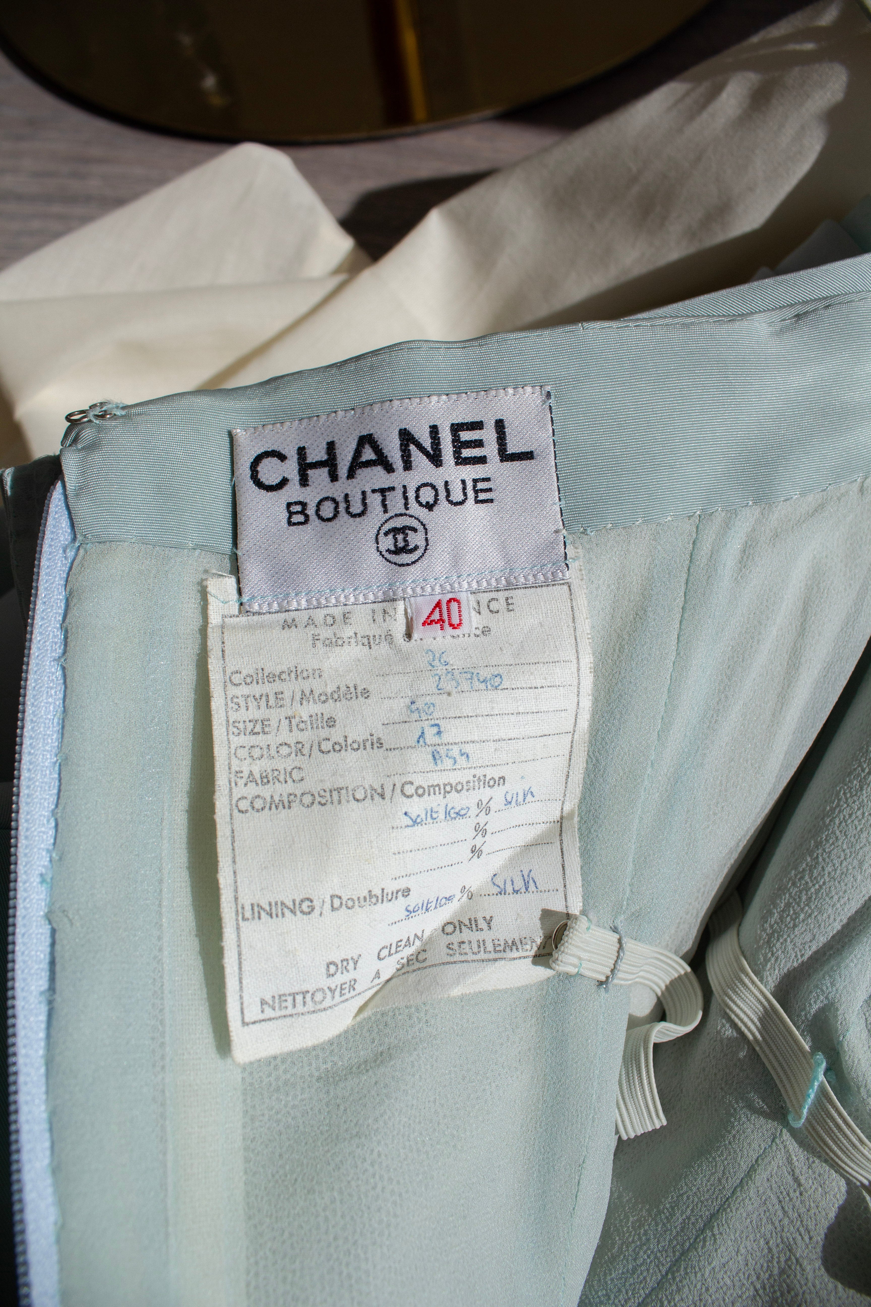 MUSEUM Chanel F/W 1991 Hip-Hop Baby Blue Silk Taffeta Ballgown
