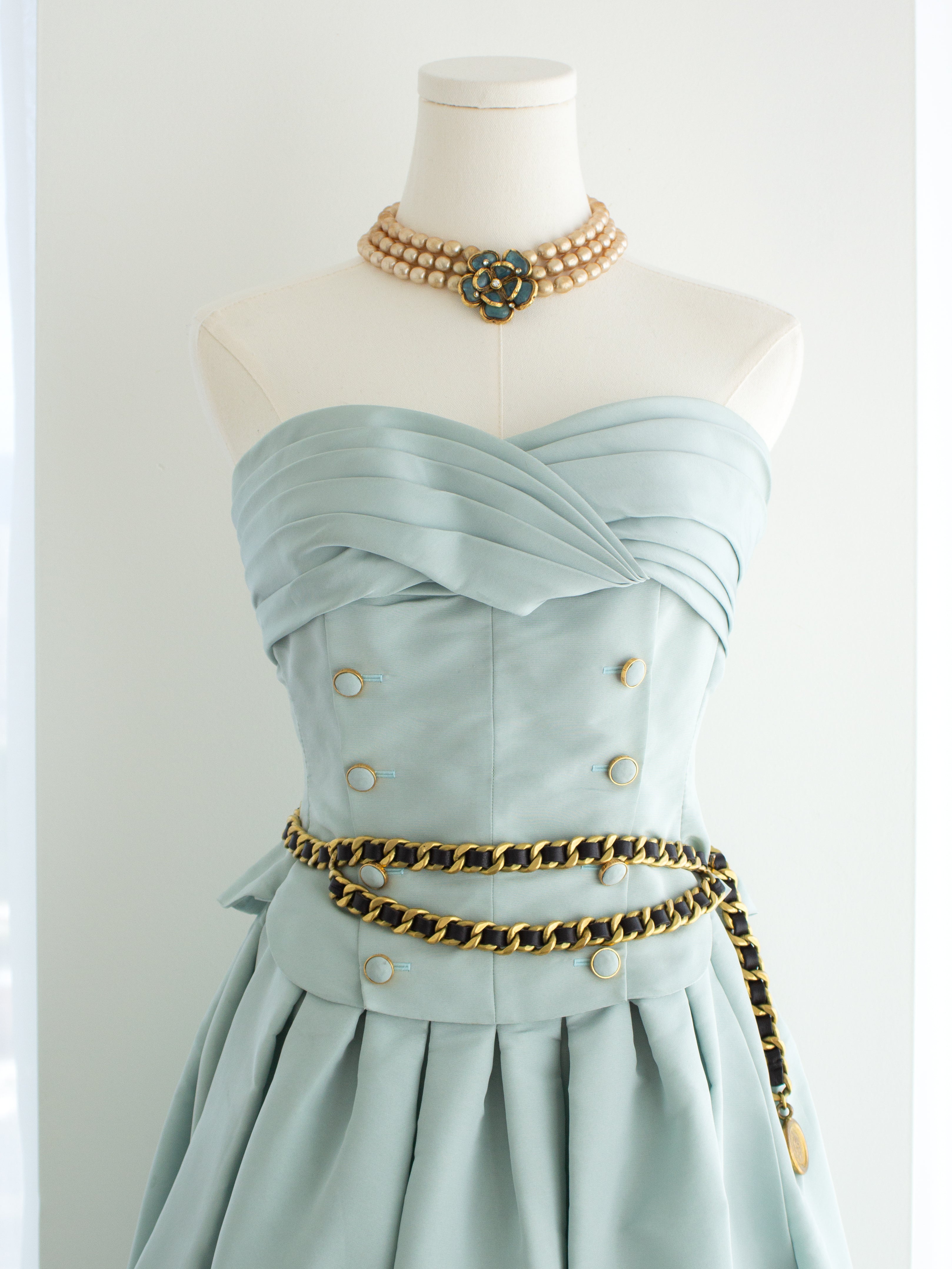 MUSEUM Chanel F/W 1991 Hip-Hop Baby Blue Silk Taffeta Ballgown