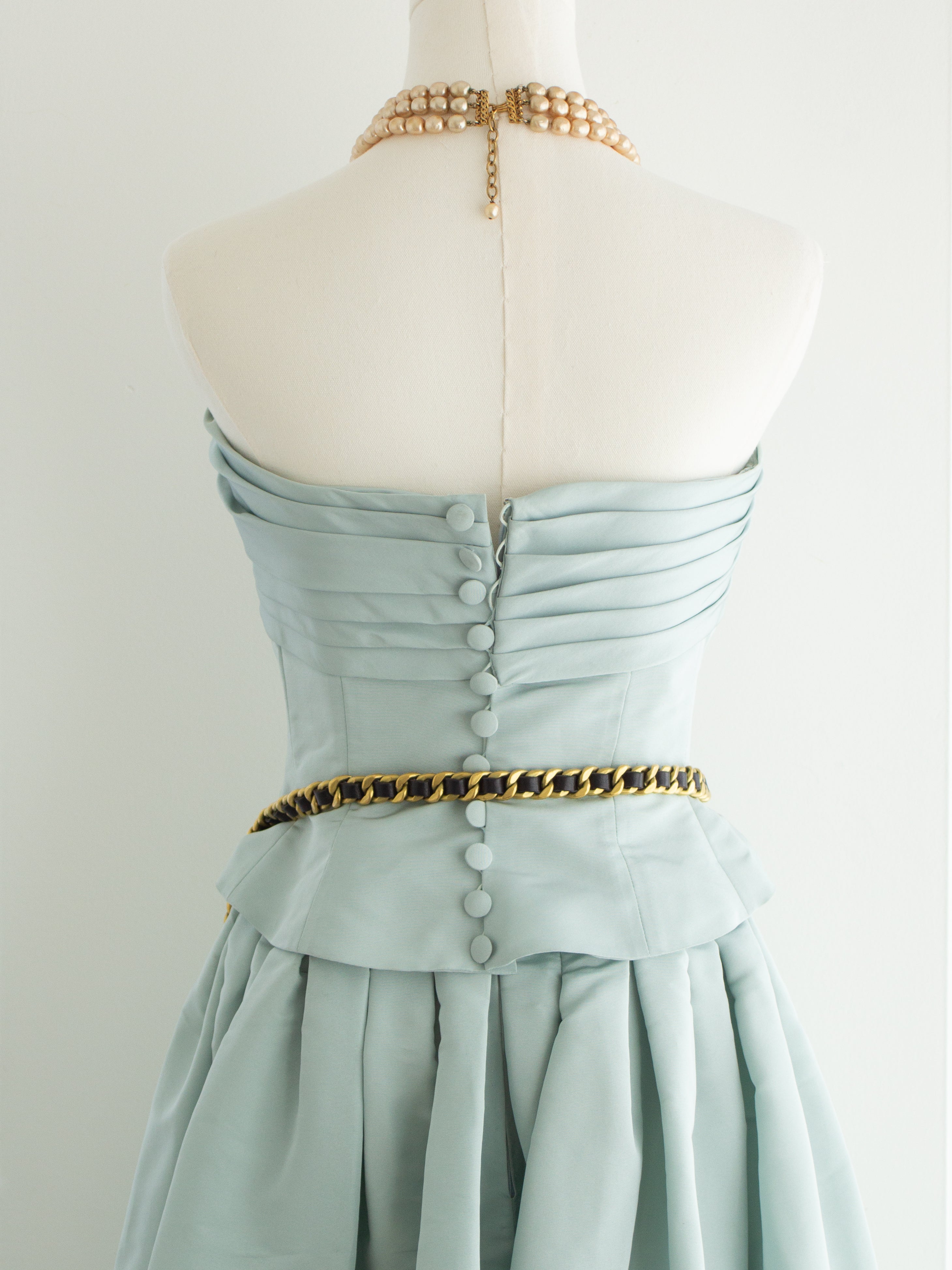 MUSEUM Chanel F/W 1991 Hip-Hop Baby Blue Silk Taffeta Ballgown