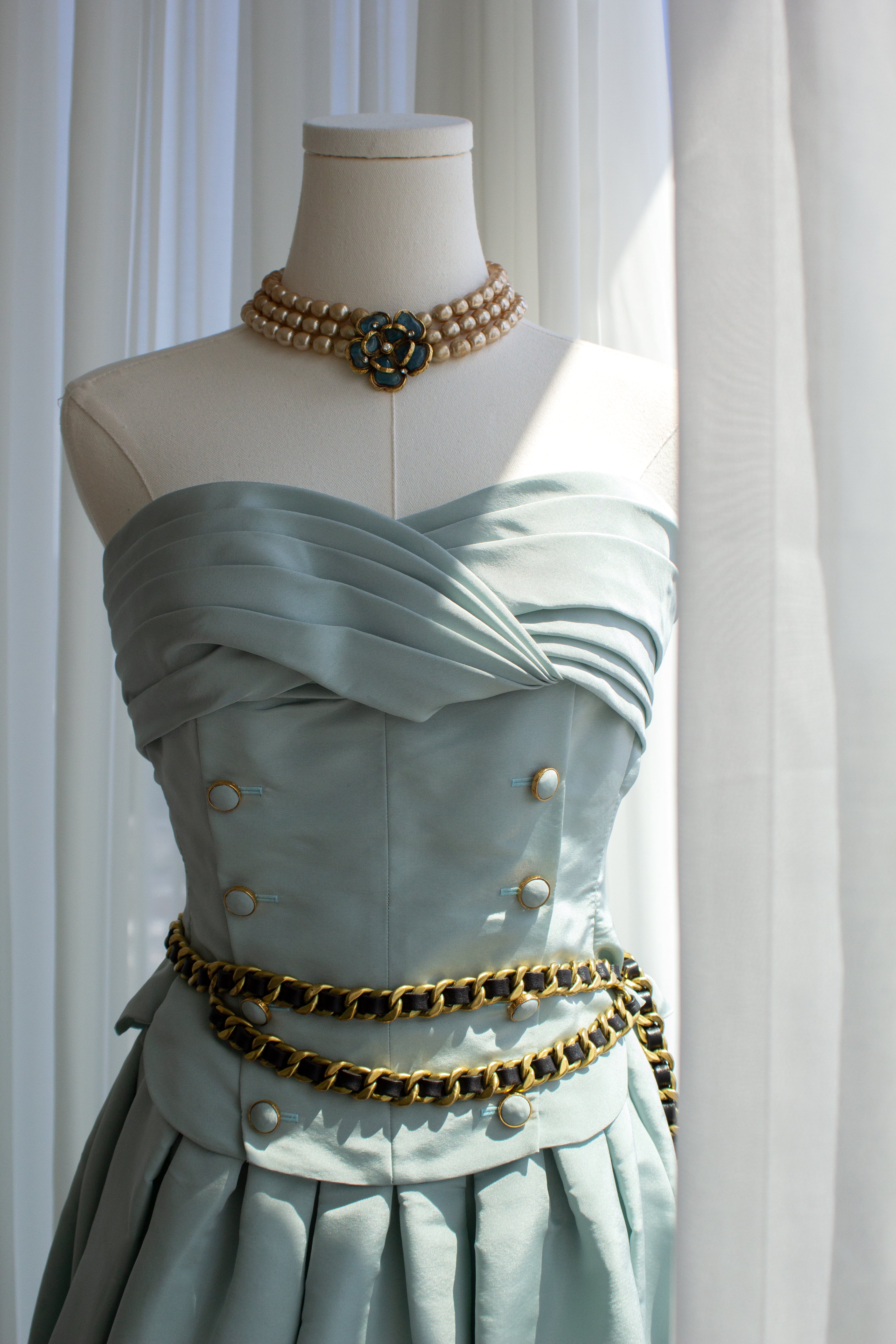 MUSEUM Chanel F/W 1991 Hip-Hop Baby Blue Silk Taffeta Ballgown