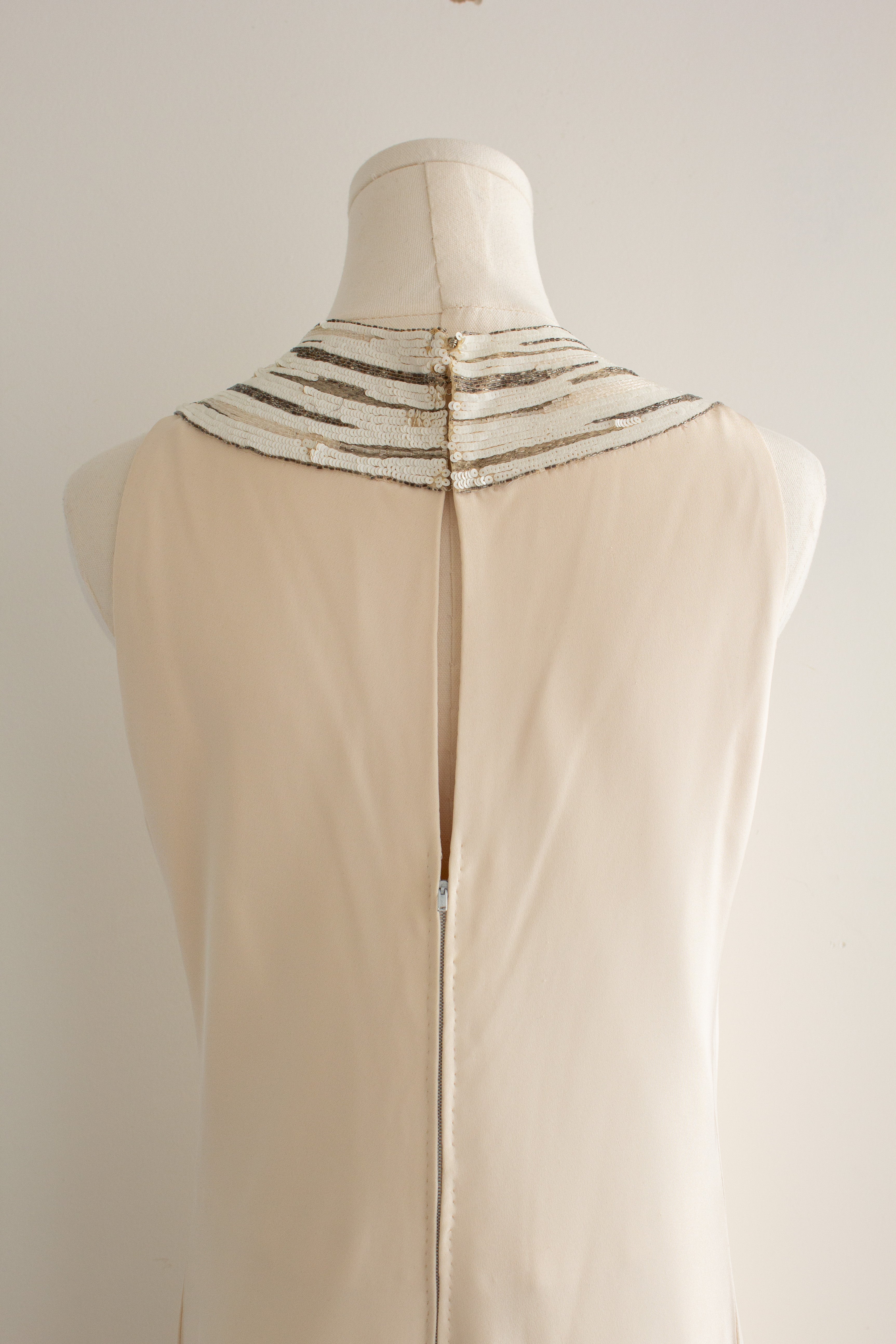 Chanel Haute Couture S/S 1979 Ivory Embellished Bow Evening Gown 2pcs Ensemble