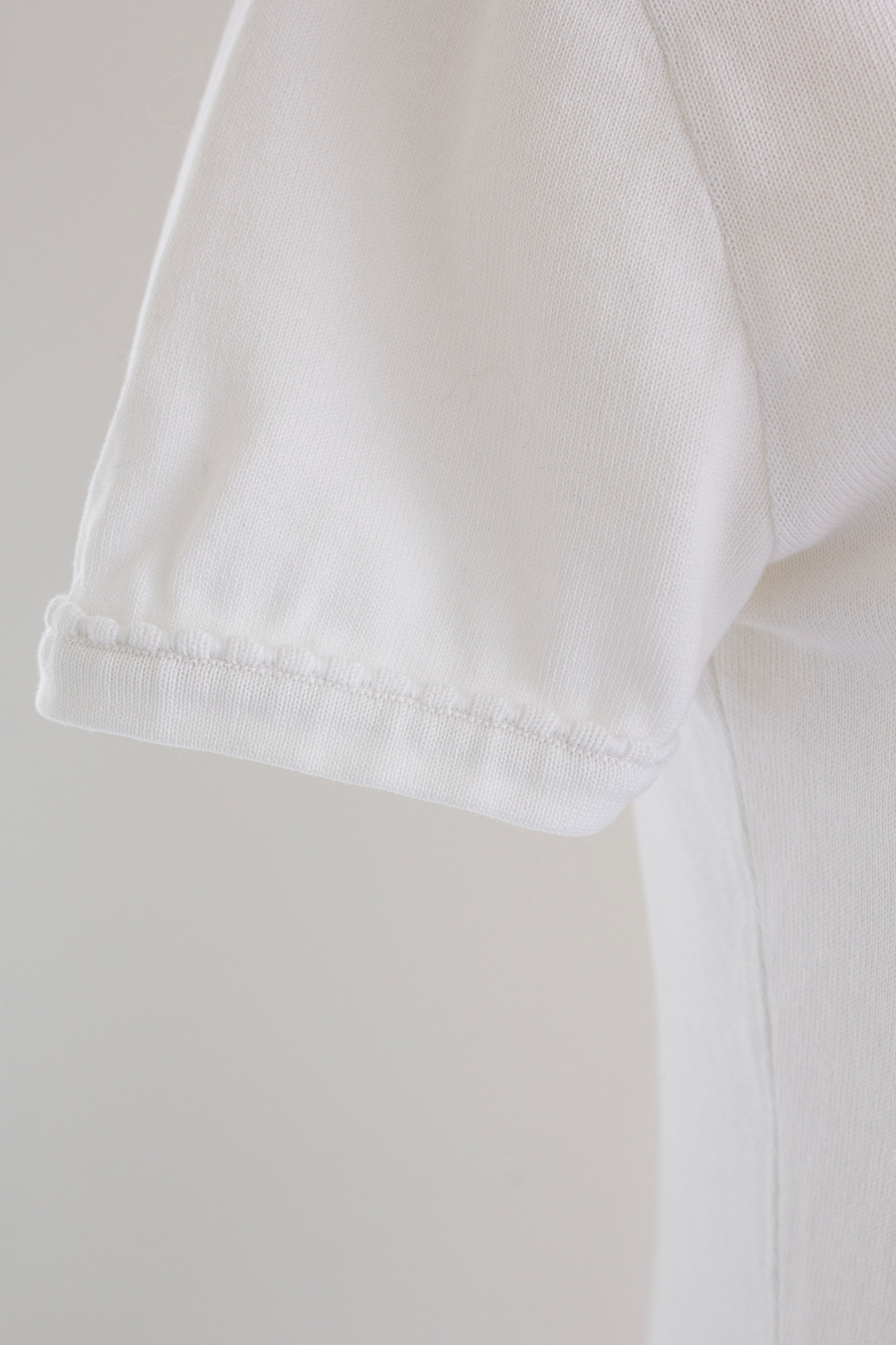 Chanel Vintage S/S1994 White Cotton Scalloped CC Logo 94P T-Shirt