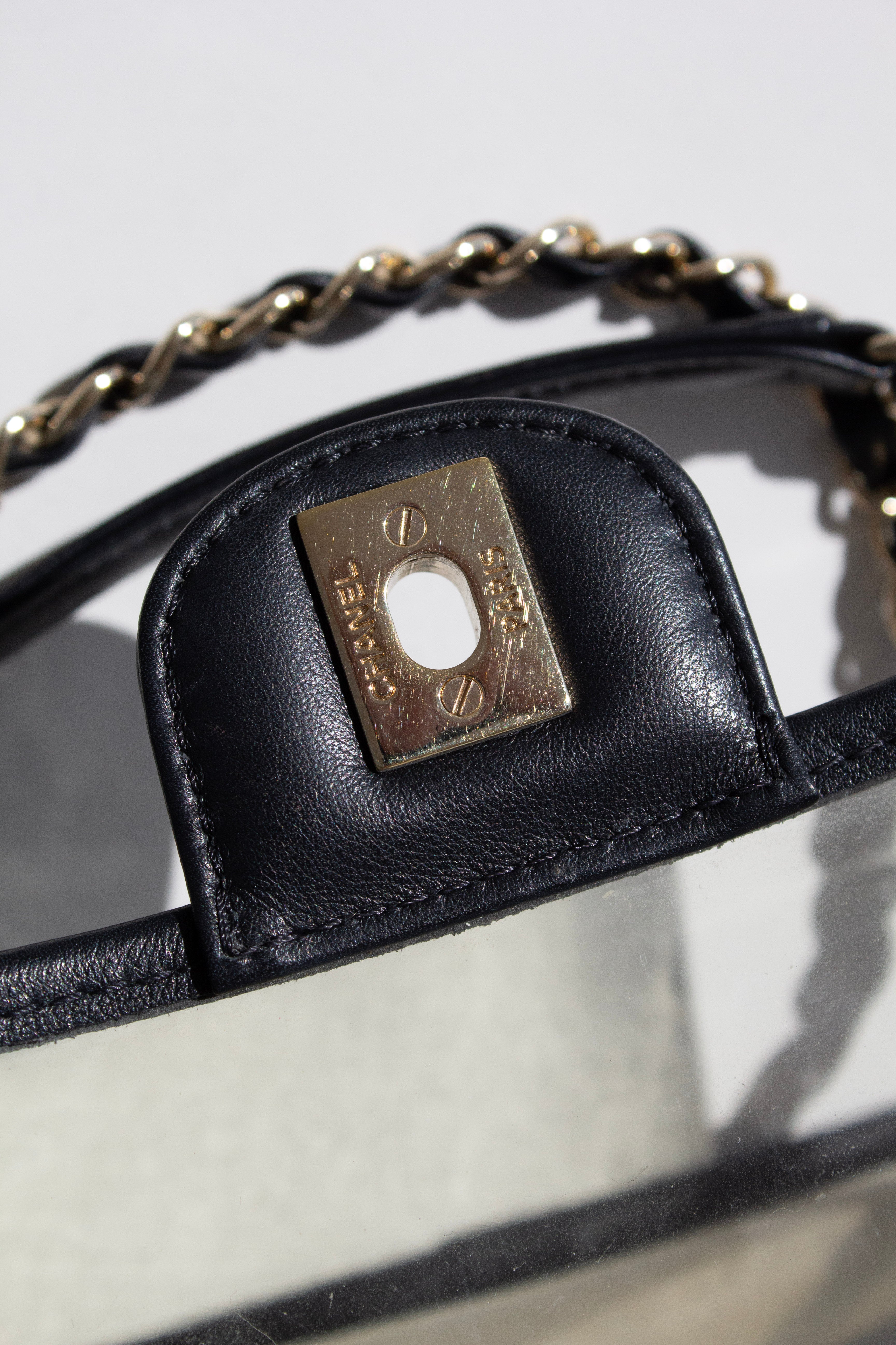 Chanel S/S 2019 By The Sea PVC Transparent Sand 19P Classic Flap Bag