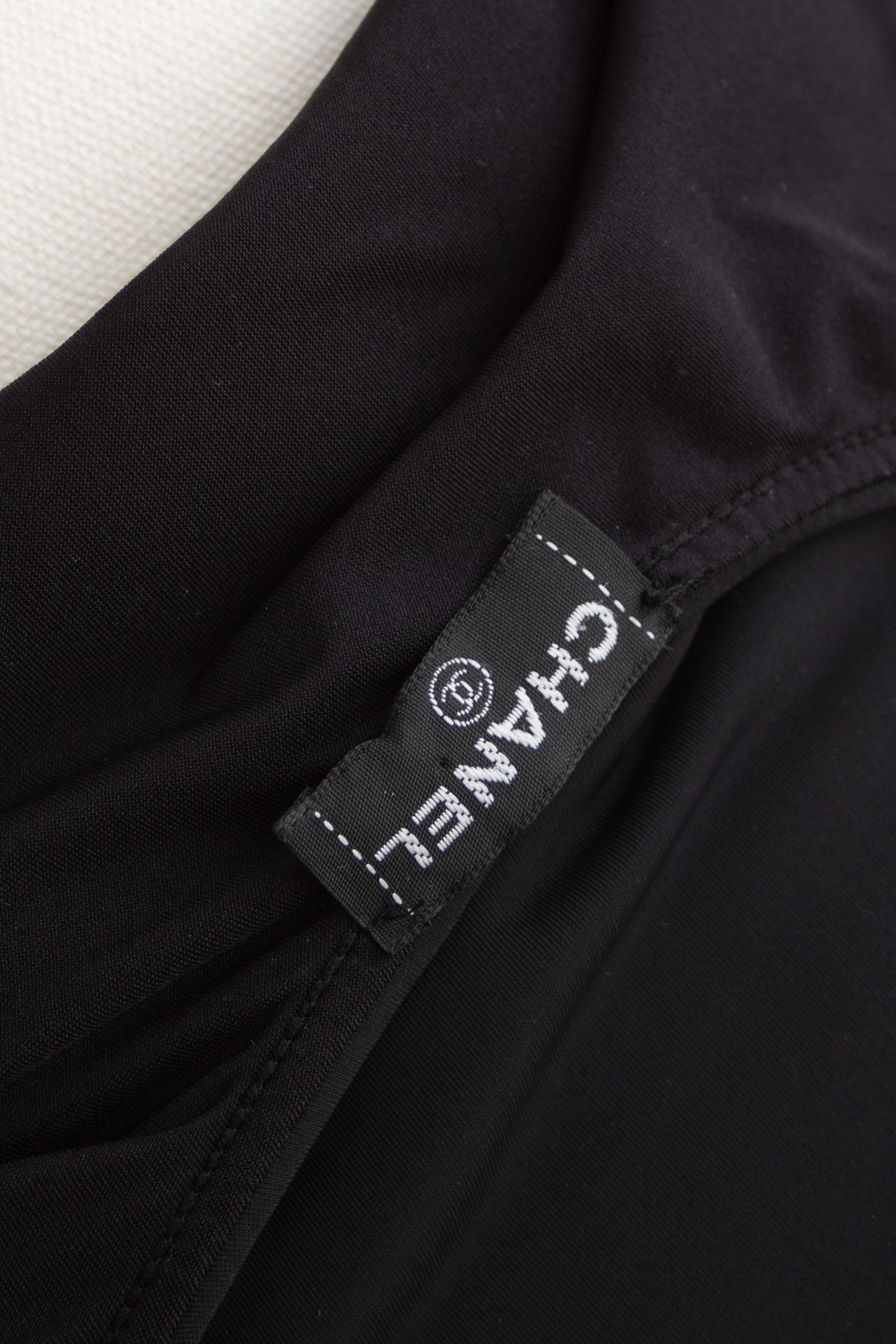 Chanel Vintage Spring/Summer 1997 Black White CC Logo 97P Bodysuit Swimsuit