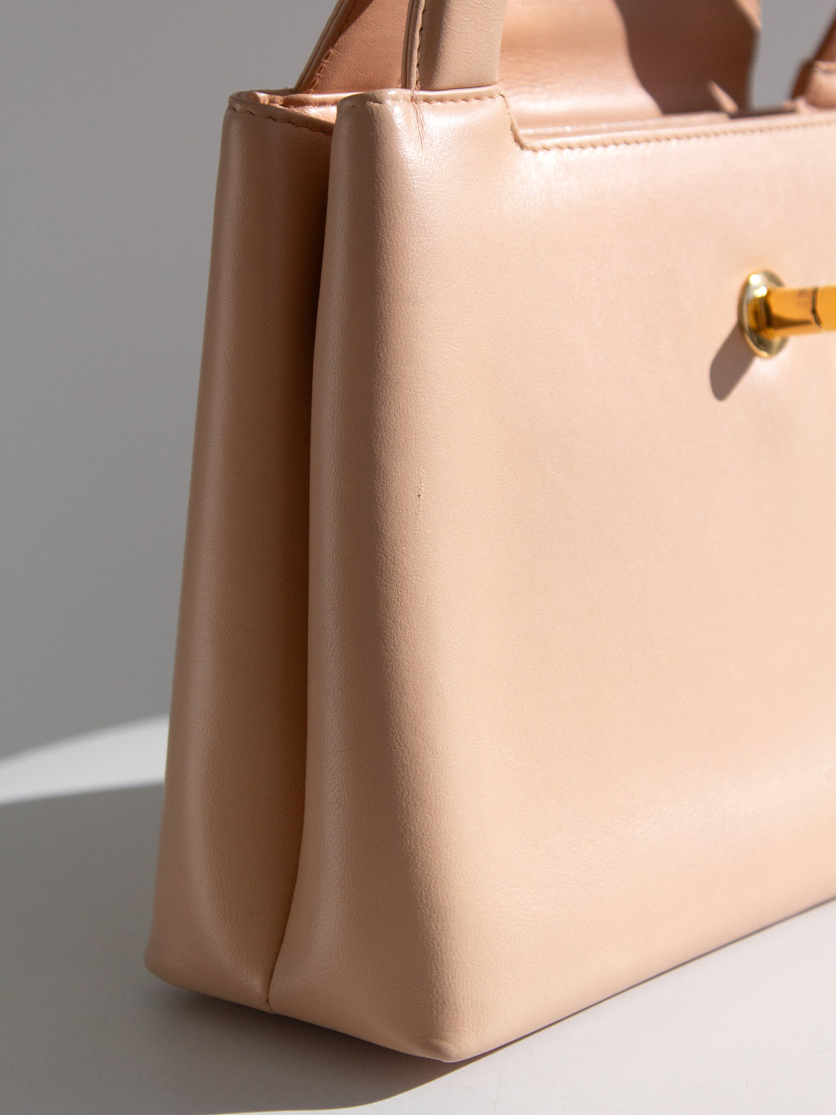 Chanel Vintage 1998 Kelly Pink Nude Lambskin 24K Gold Top Handle Bag