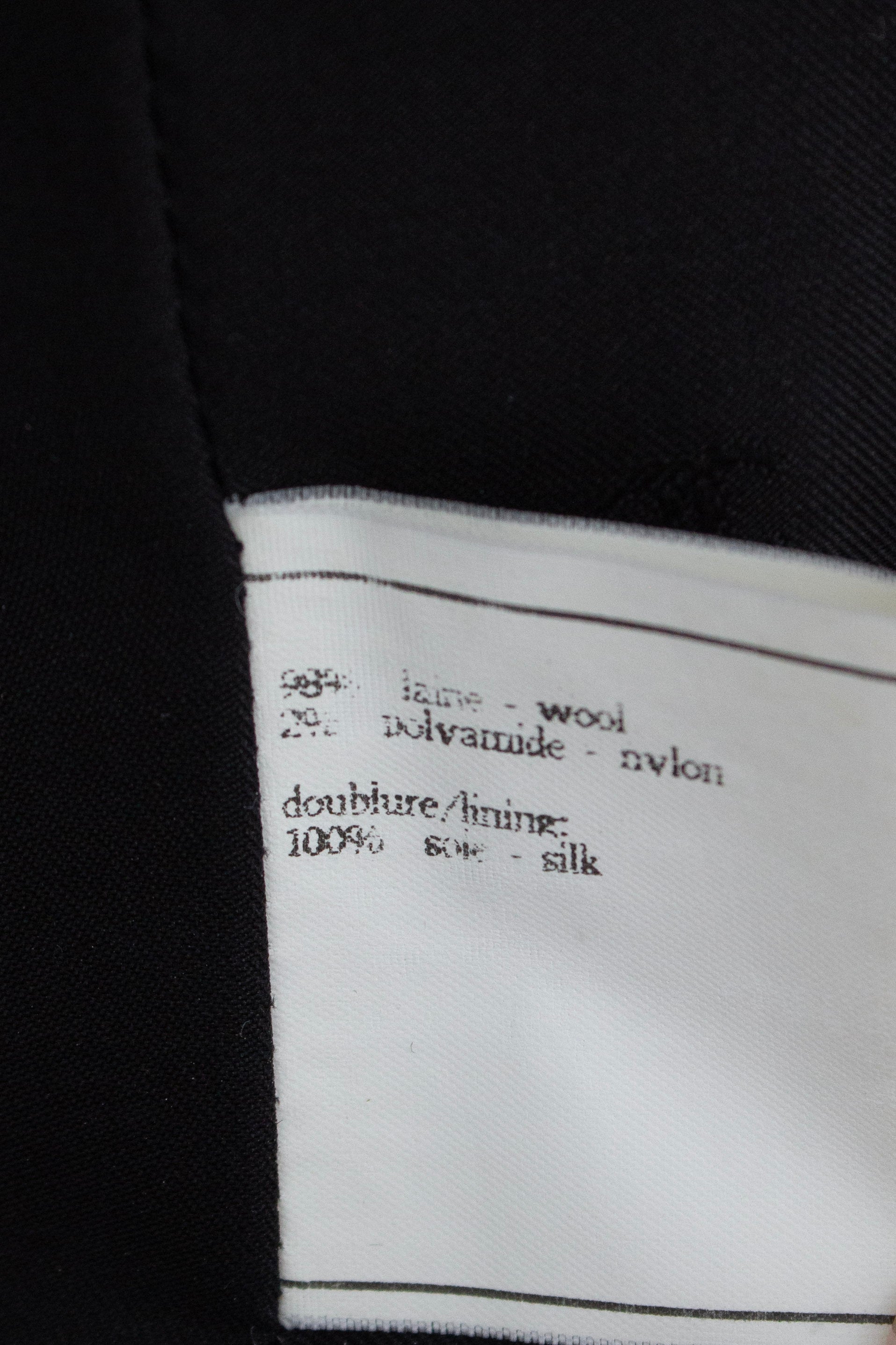 Chanel Vintage F/W 1995 Black White Logo Tweed 95A Jacket