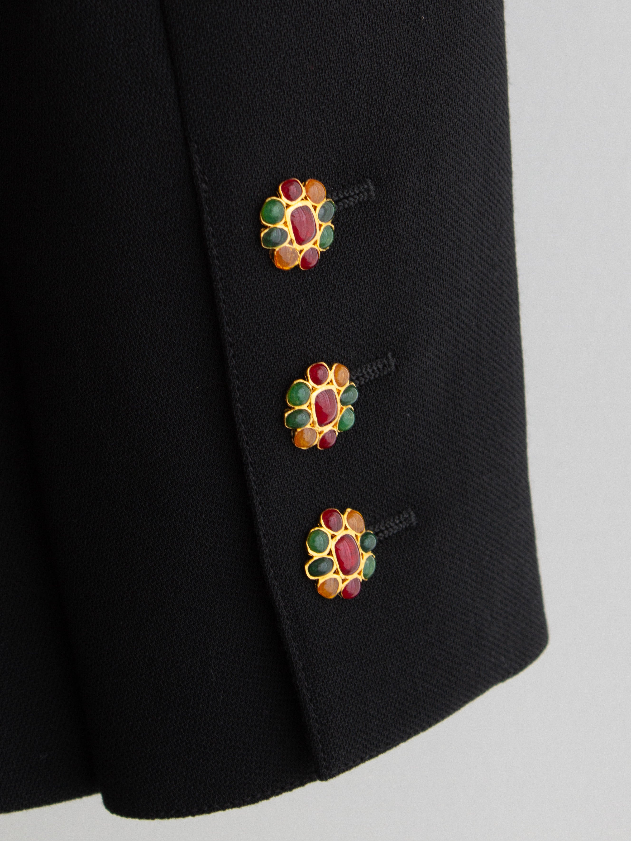 Chanel Vintage F/W 1996 Black 24K Gripoix Embellished 96A LBJ Jacket