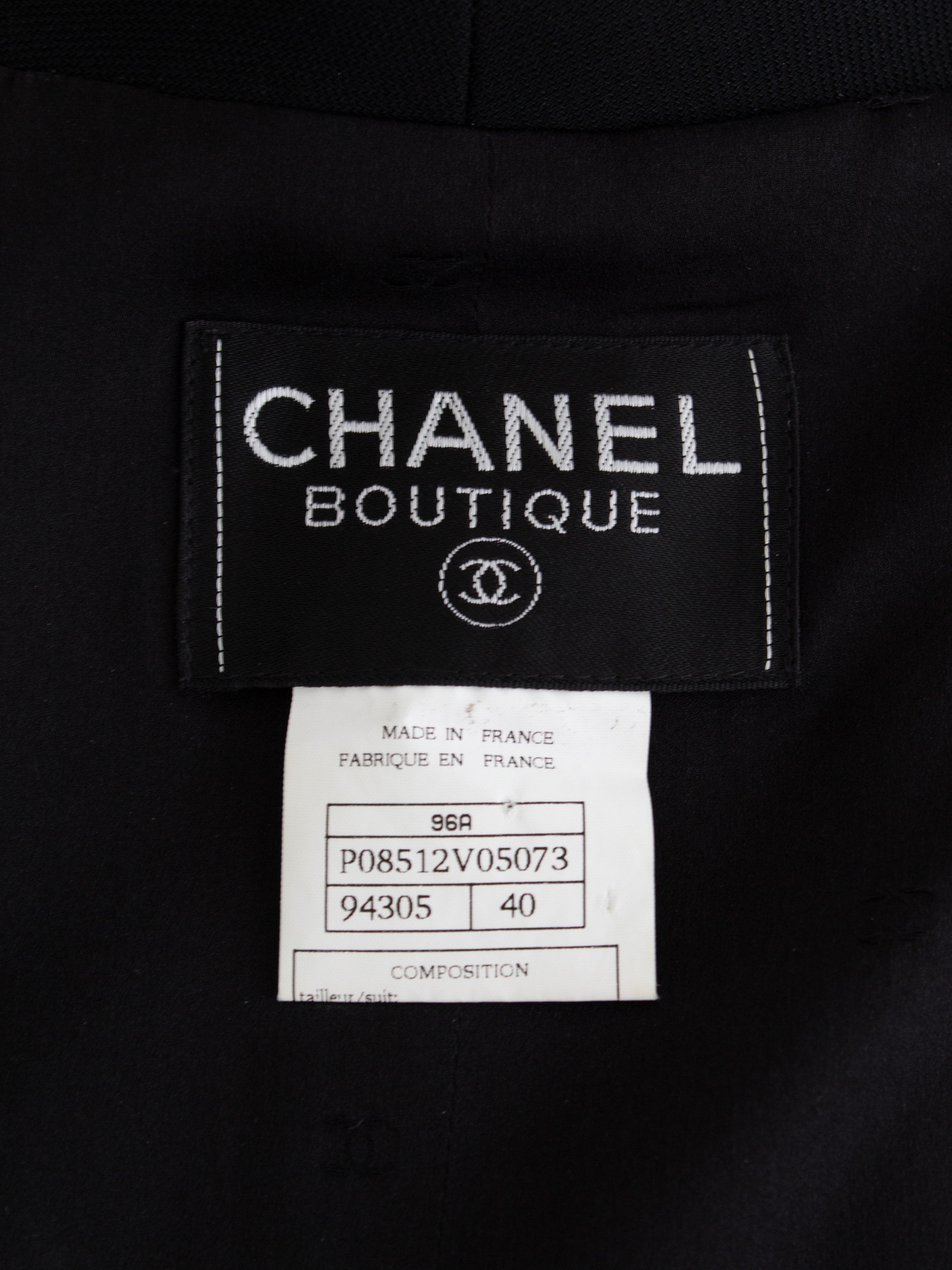 Chanel Vintage F/W 1996 Black 24K Gripoix Embellished 96A LBJ Jacket
