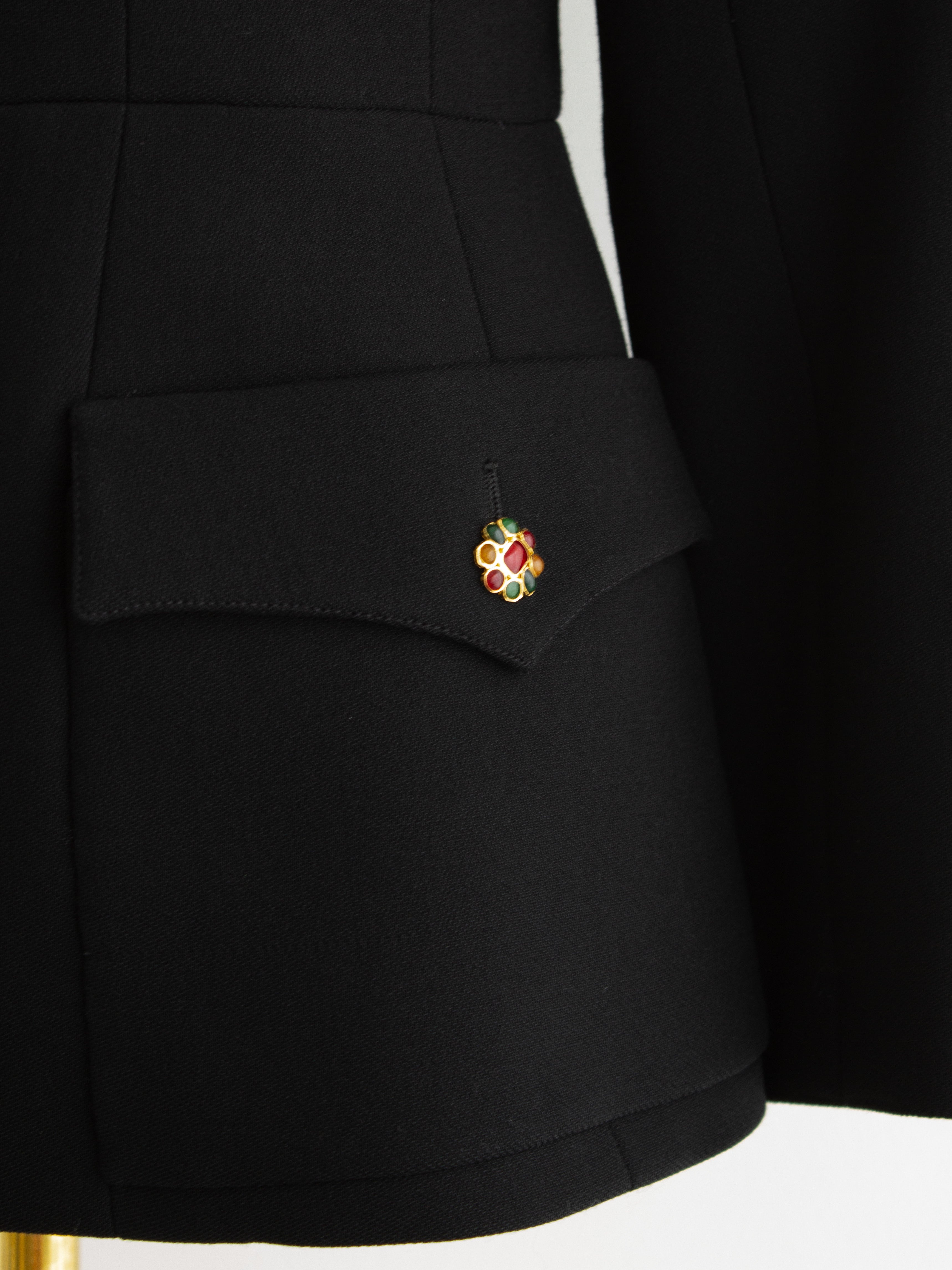 Chanel Vintage F/W 1996 Black 24K Gripoix Embellished 96A LBJ Jacket