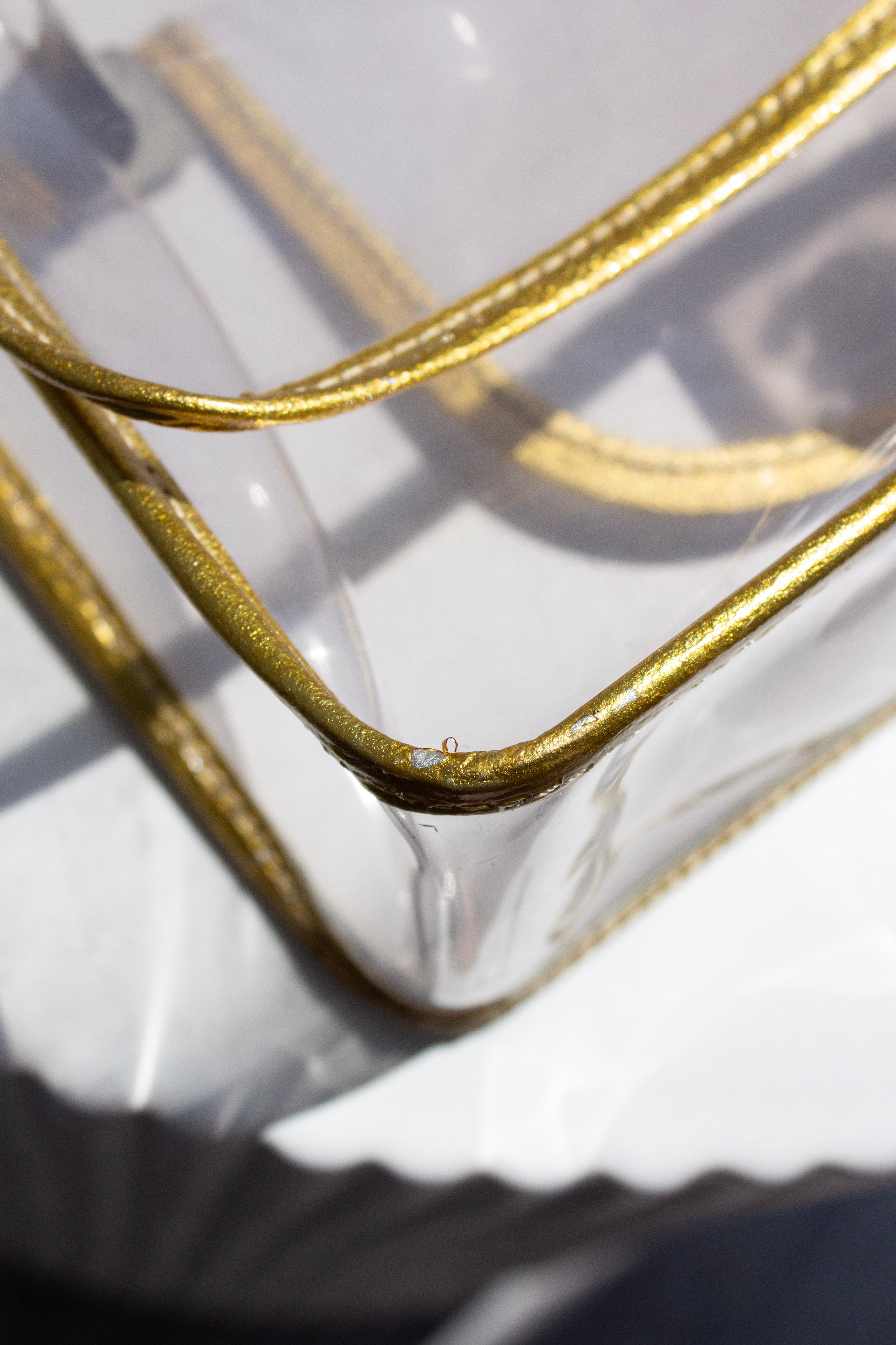 Chanel Vintage 2006 Naked PVC Transparent Gold Classic Flap Bag
