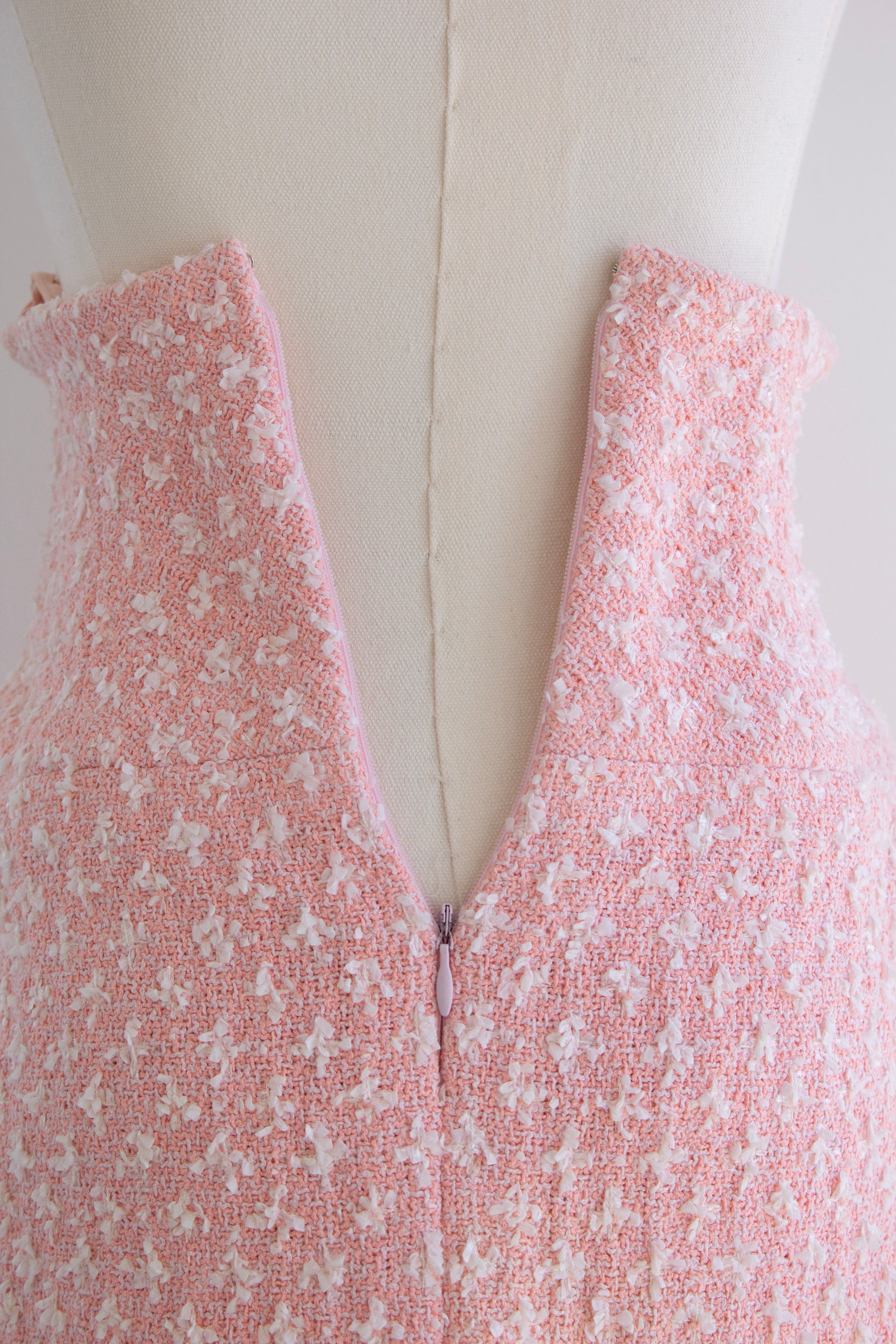 Chanel Vintage Spring/Summer 1995 95P Barbie Pink Tweed Mini Skirt