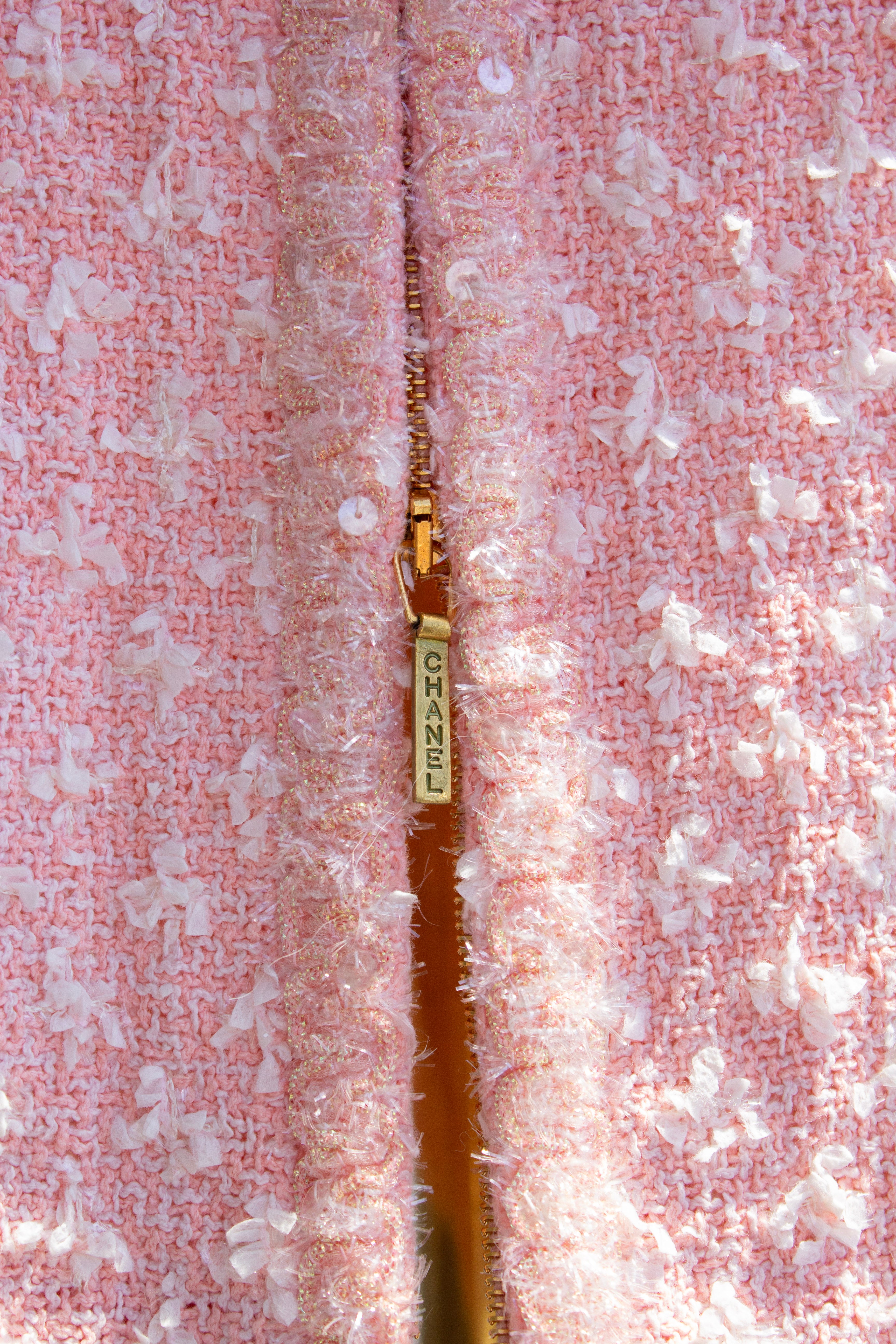 Chanel Vintage Spring/Summer 1995 95P Barbie Pink Tweed Mini Skirt