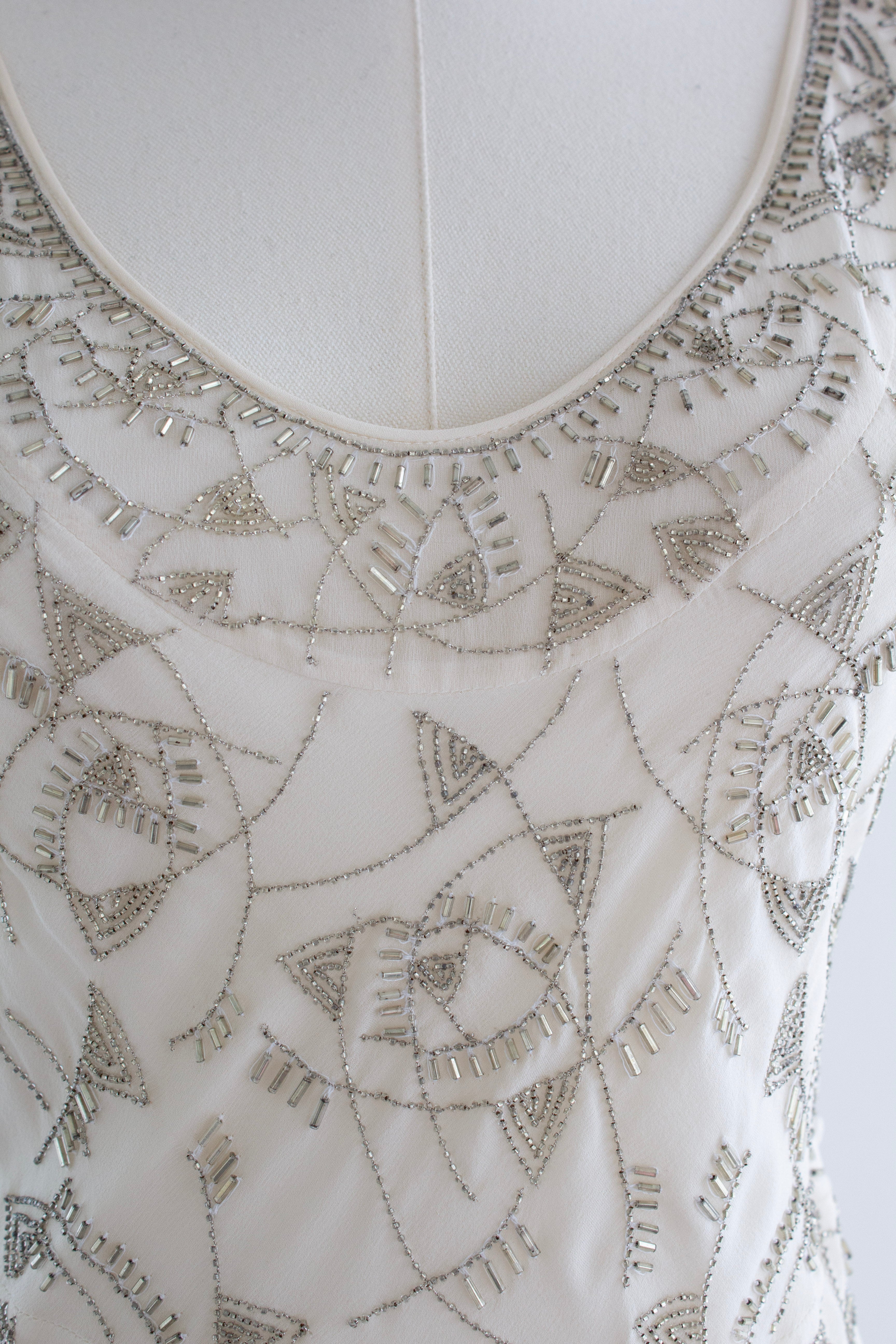 Christian Dior by John Galliano S/S 2005 Embellished White Silk Gown