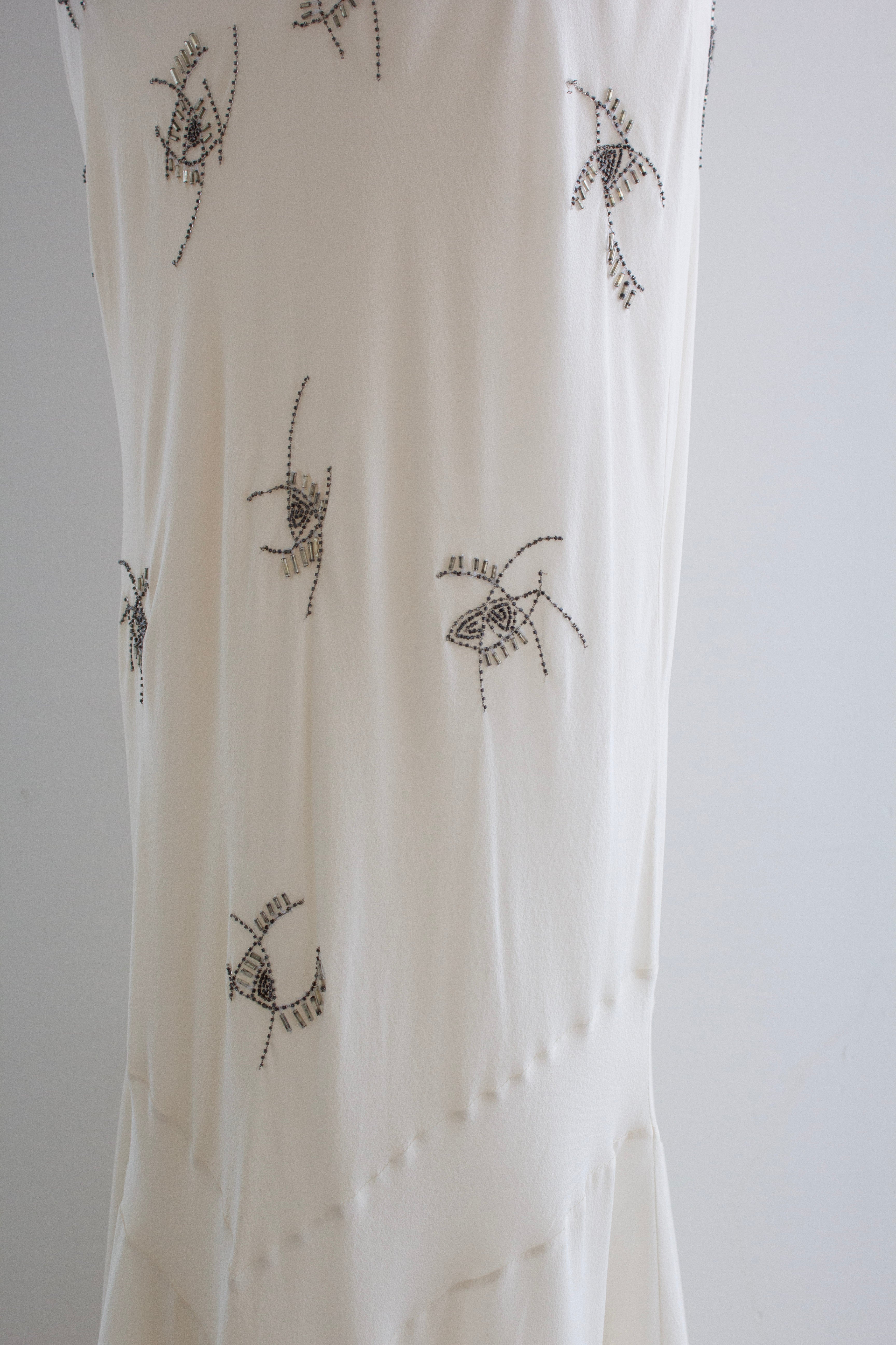 Christian Dior by John Galliano S/S 2005 Embellished White Silk Gown