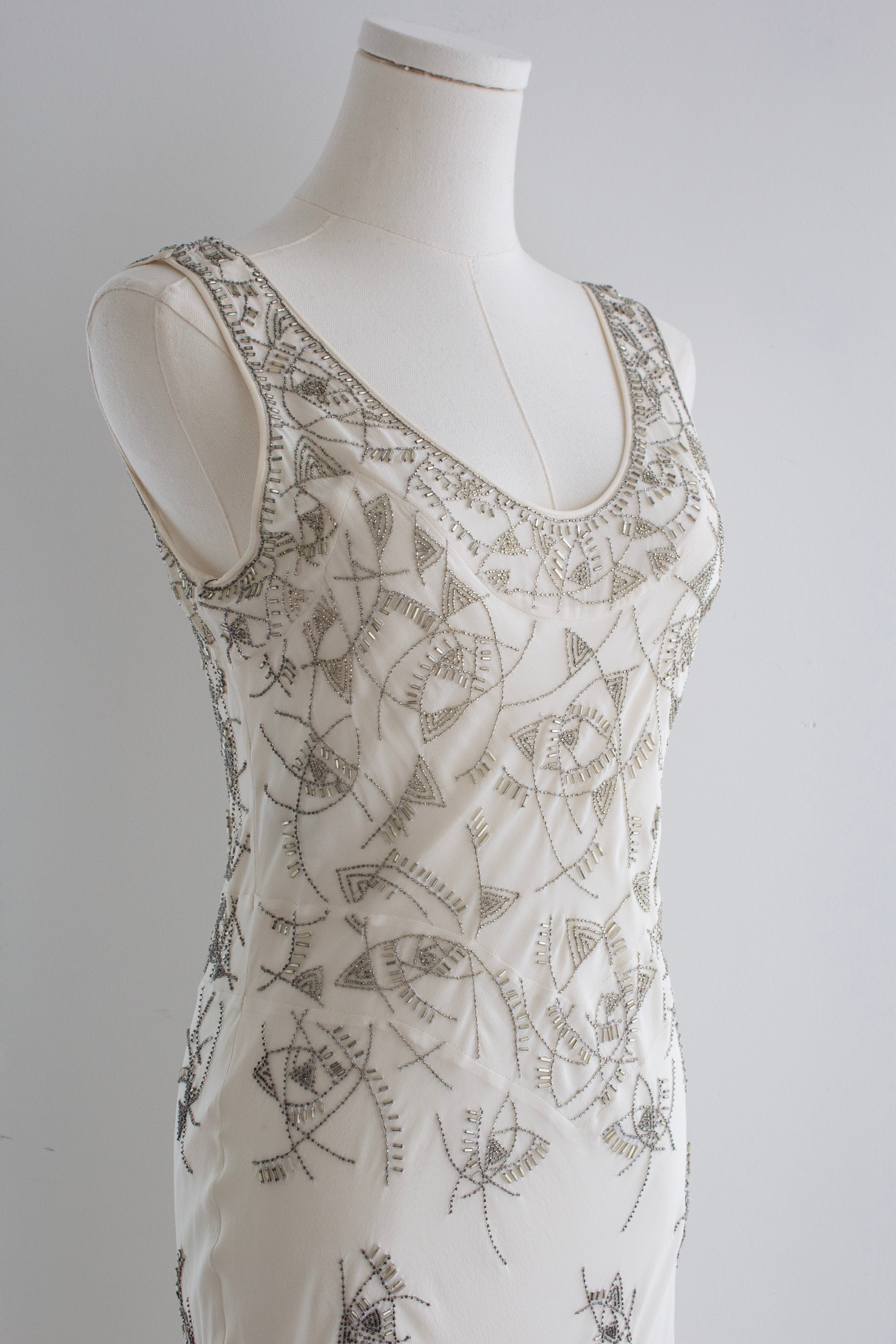 Christian Dior by John Galliano S/S 2005 Embellished White Silk Gown