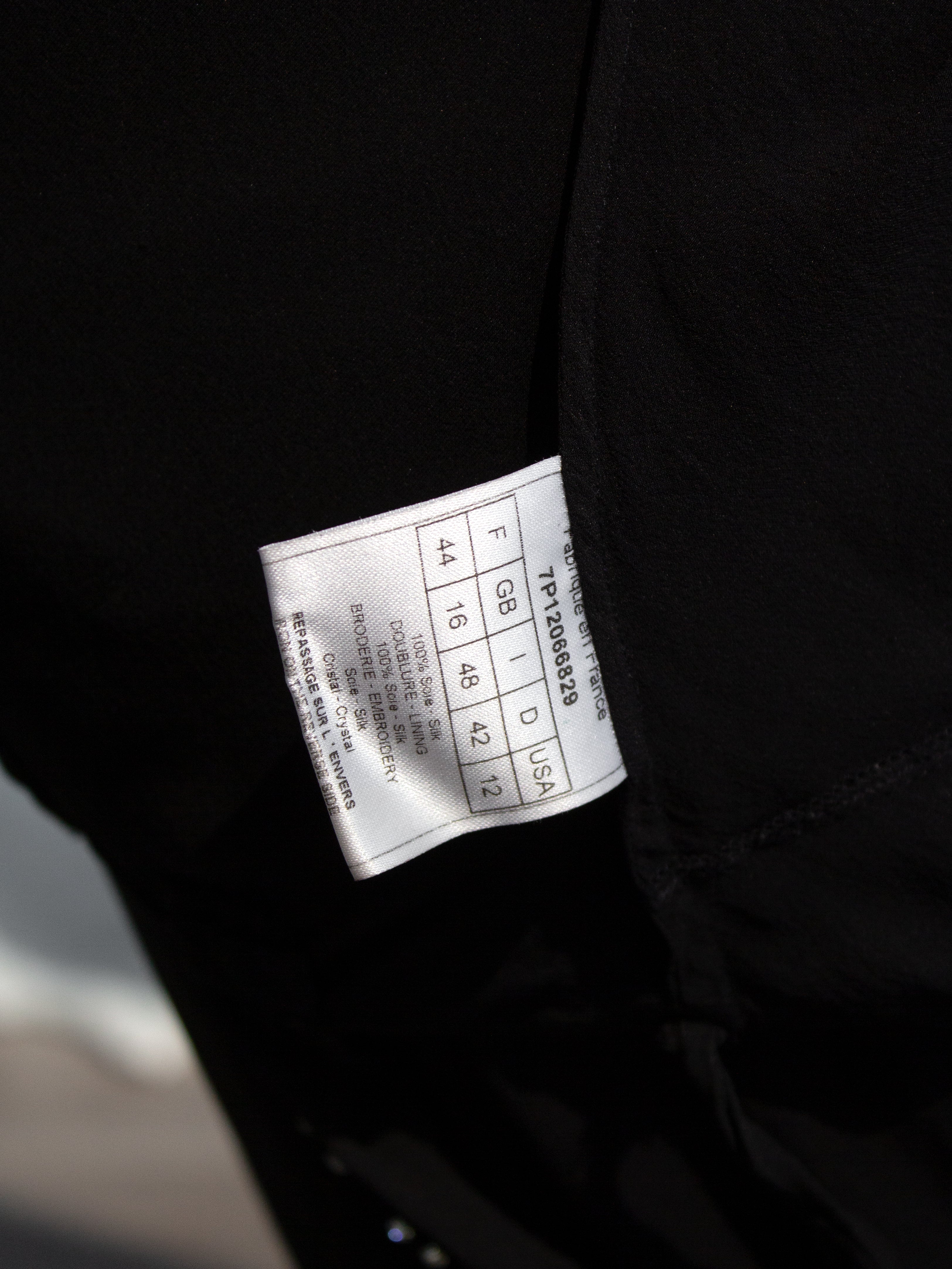 Christian Dior By John Galliano S/S 2007 Black Knot Flower Crystal Embellished Maxi Gown